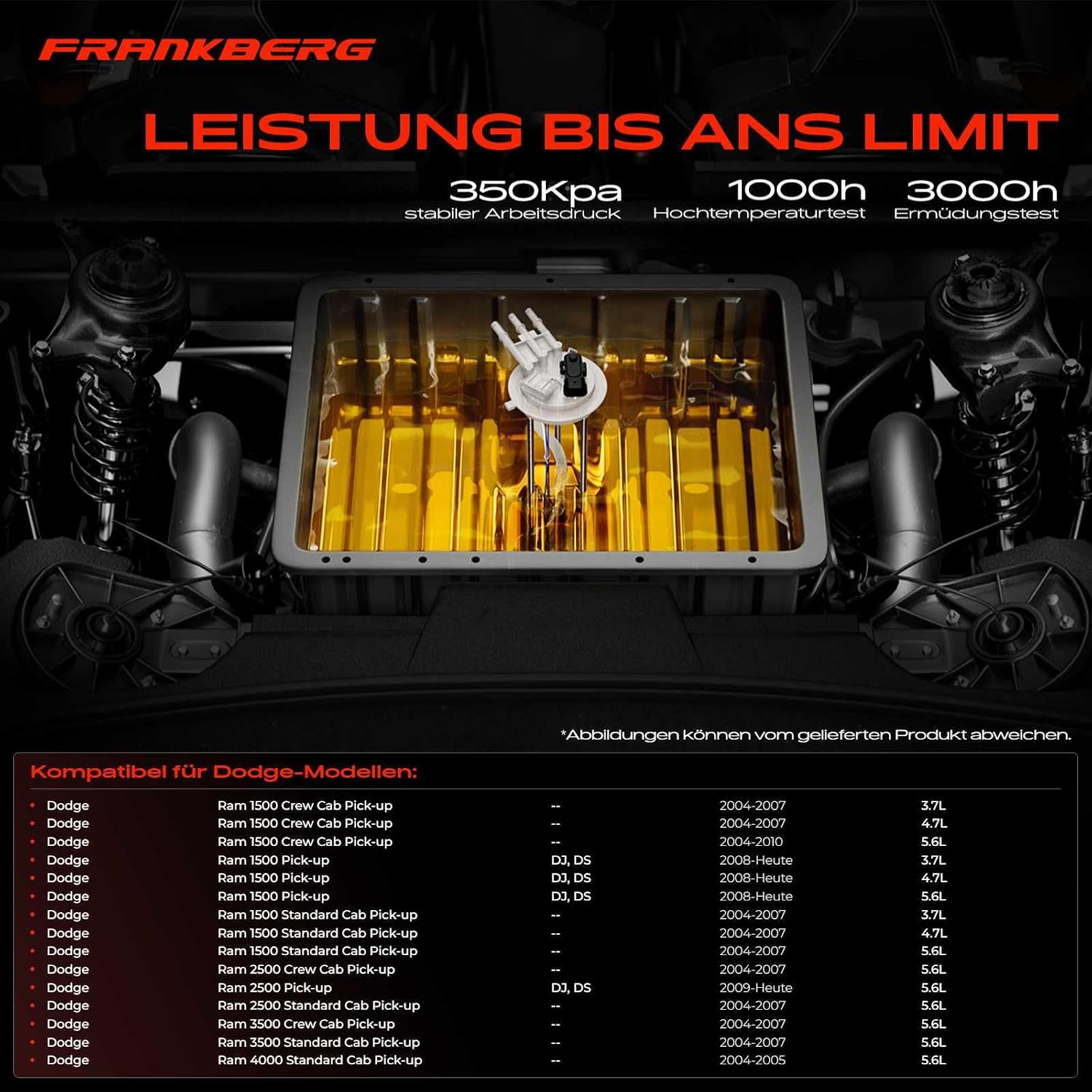 Detalle de Frankberg E7165M – pompa paliwa do Ram 1500, 2500, 3500 i 4000, 2004–2007