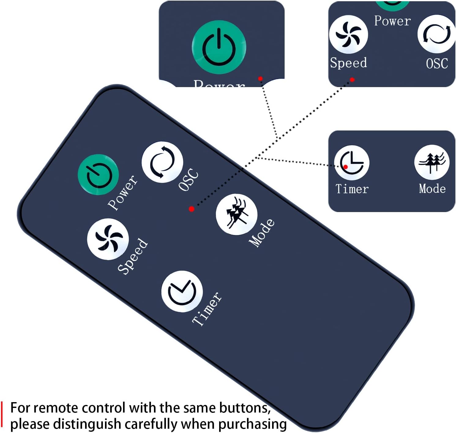 Thumbnail 3 de TCNOUMT Replacement Remote Control for Devola Silent Cooling Tower Fan