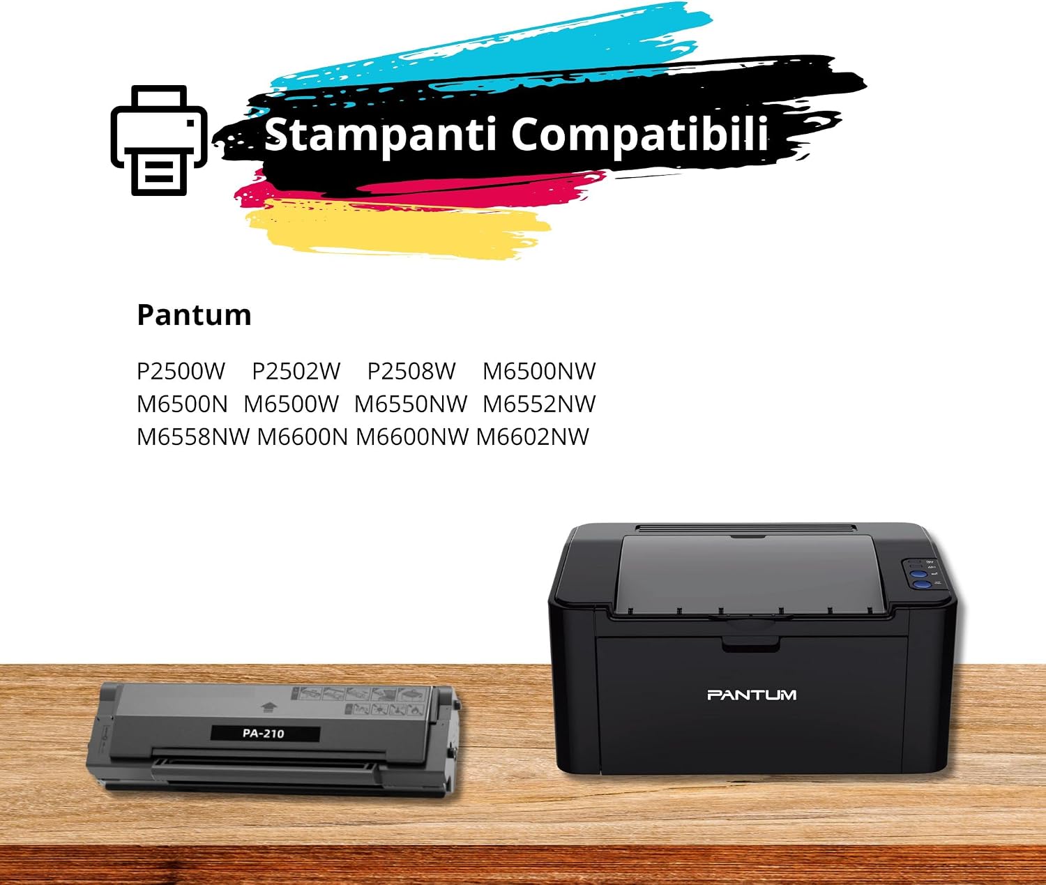 Thumbnail 1 de Cartuccia Toner AMG Sales compatibile Pantum PA-210 – Nero 1600 pagine, garanzia 24 mesi