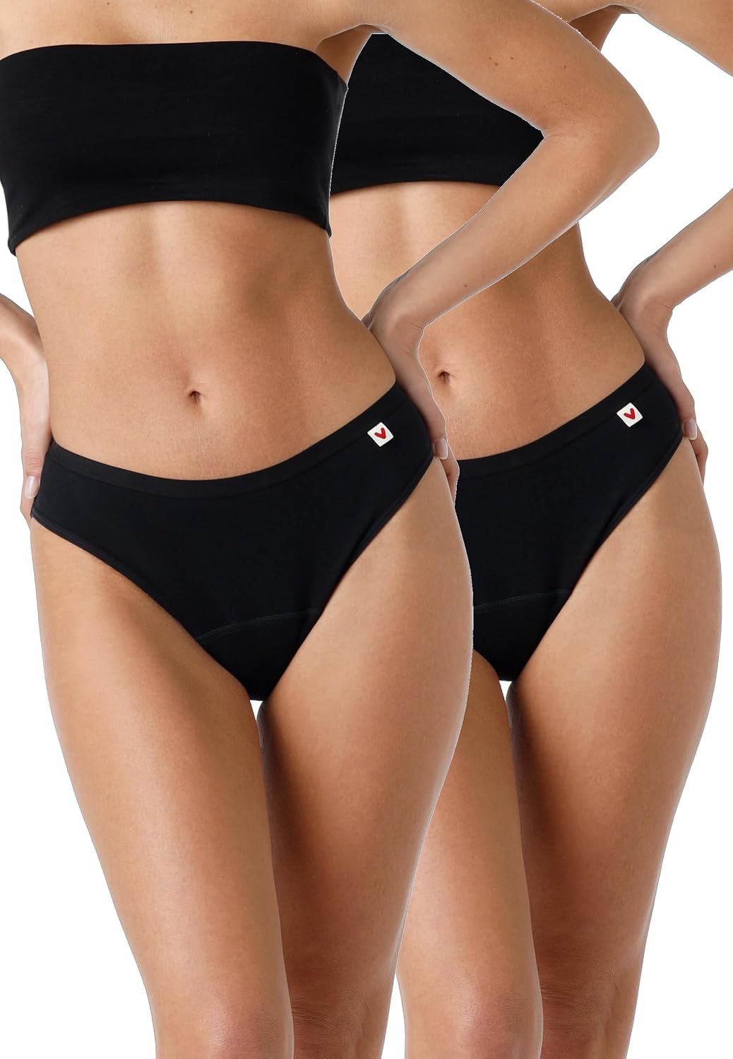 Detalle de Lovable Slip da Ciclo Mestruale in Cotone Elasticizzato – Flusso Medio (Bi-Pack x2), lavabile e riutilizzabile