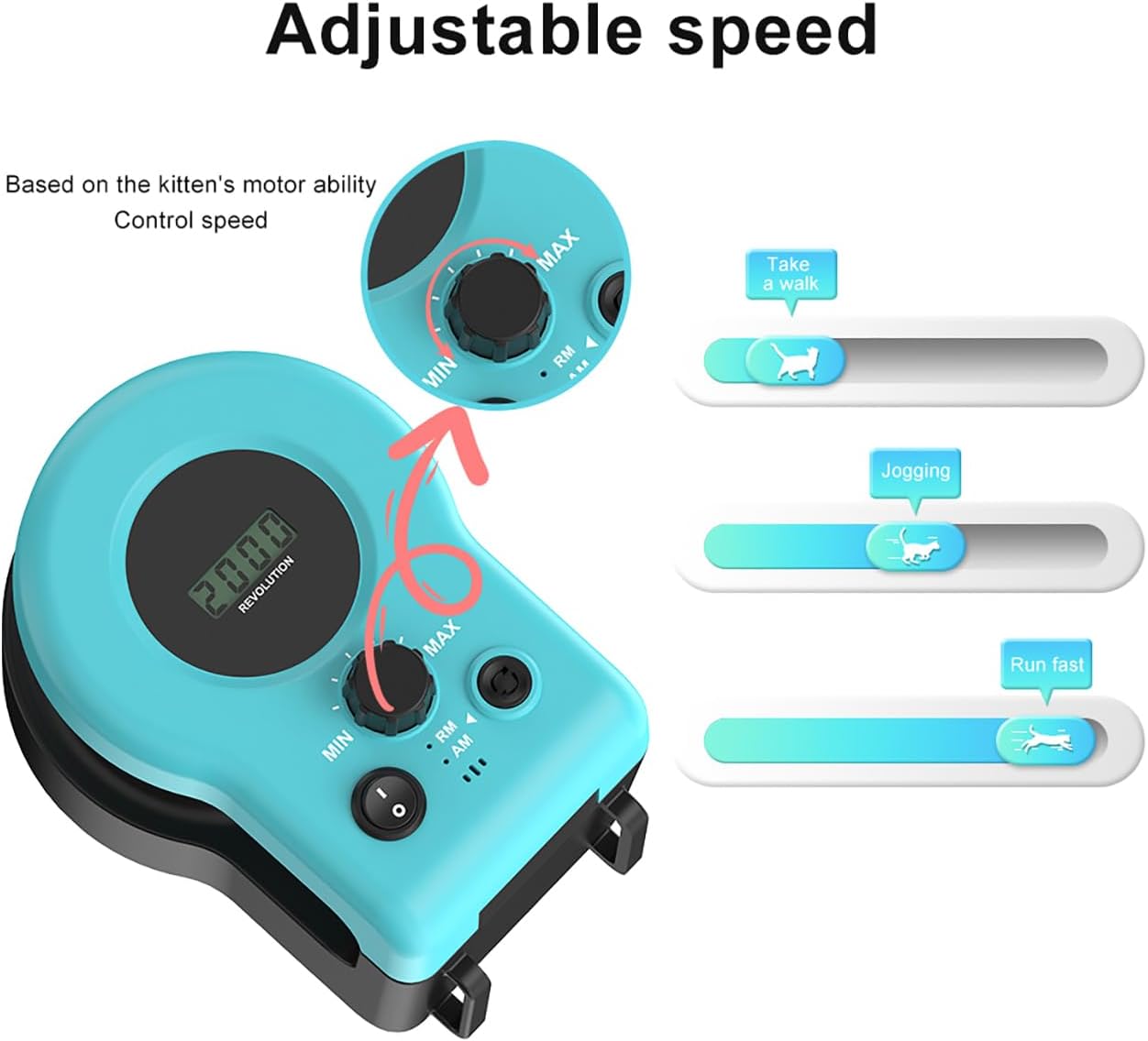 Thumbnail 4 de AOKUY Cat Toys New Cat Treadmill – automatic & remote control simulated hunting toy for indoor cats