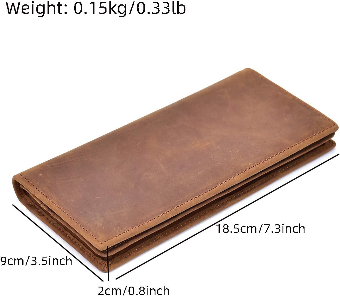 Detalle 2 de LUUFAN Echtes Leder Lange Brieftasche brown