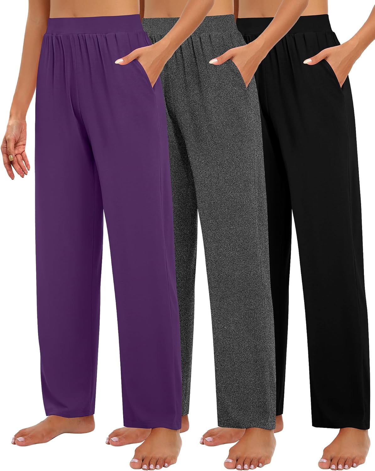 Thumbnail 4 de Huukeay 3 Pack Women's Lounge Pants 3-Pack