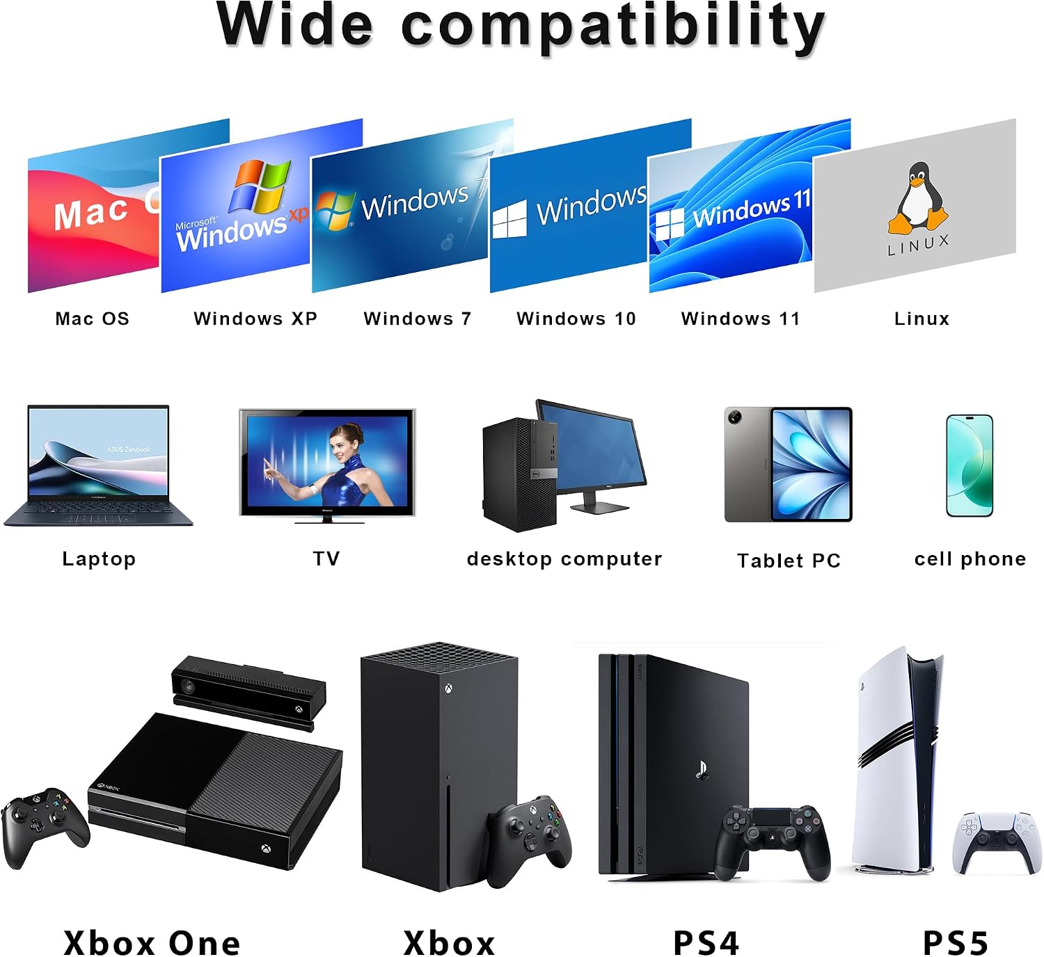 Thumbnail 2 de GODBPNYMU YP01 500GB Portable External Hard Drive with USB 3.0/USB-C