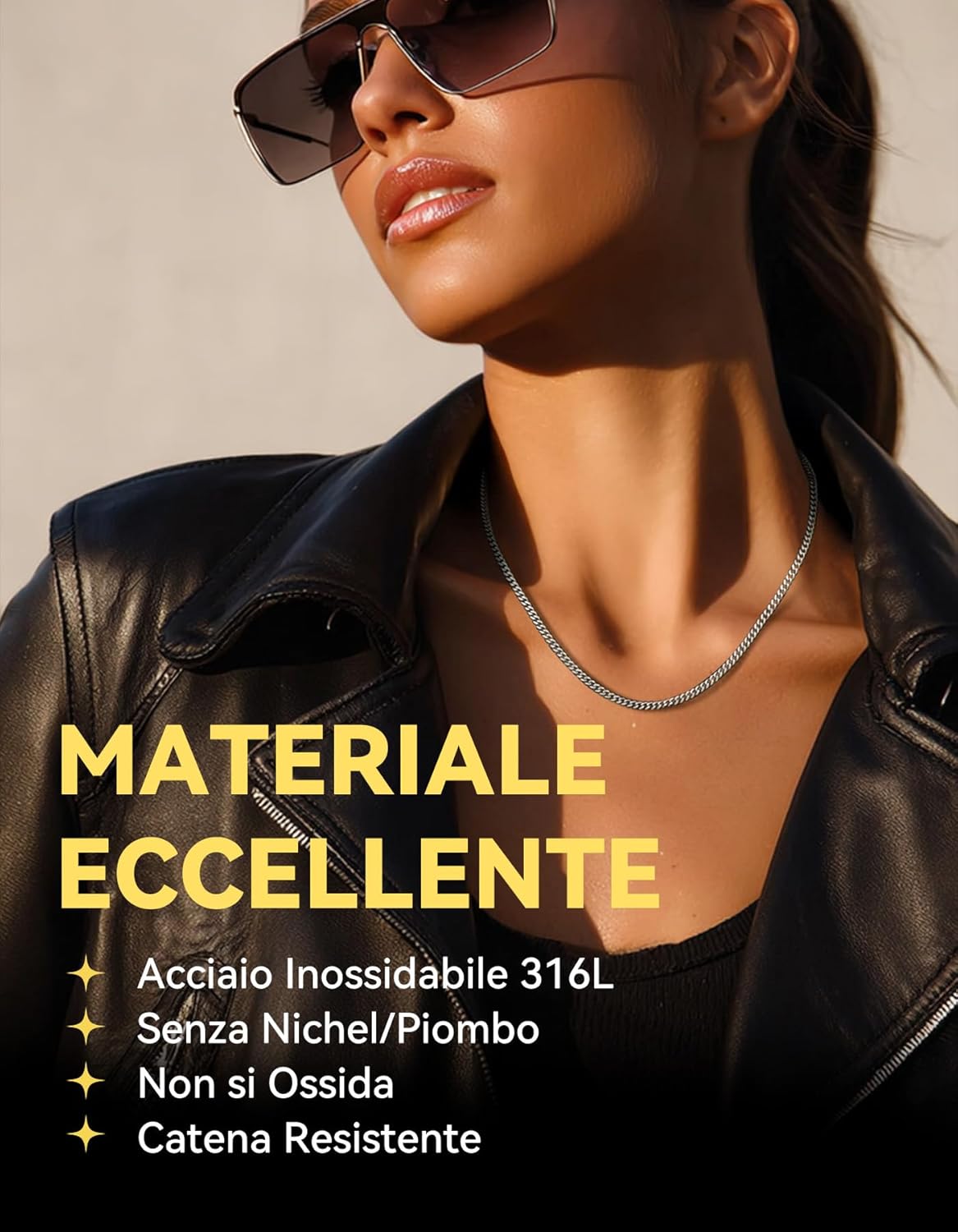 Thumbnail 4 de ChainsHouse Collana Uomo in Acciaio Inox Argento Cubano 3 mm x 55 cm – 10,5 g