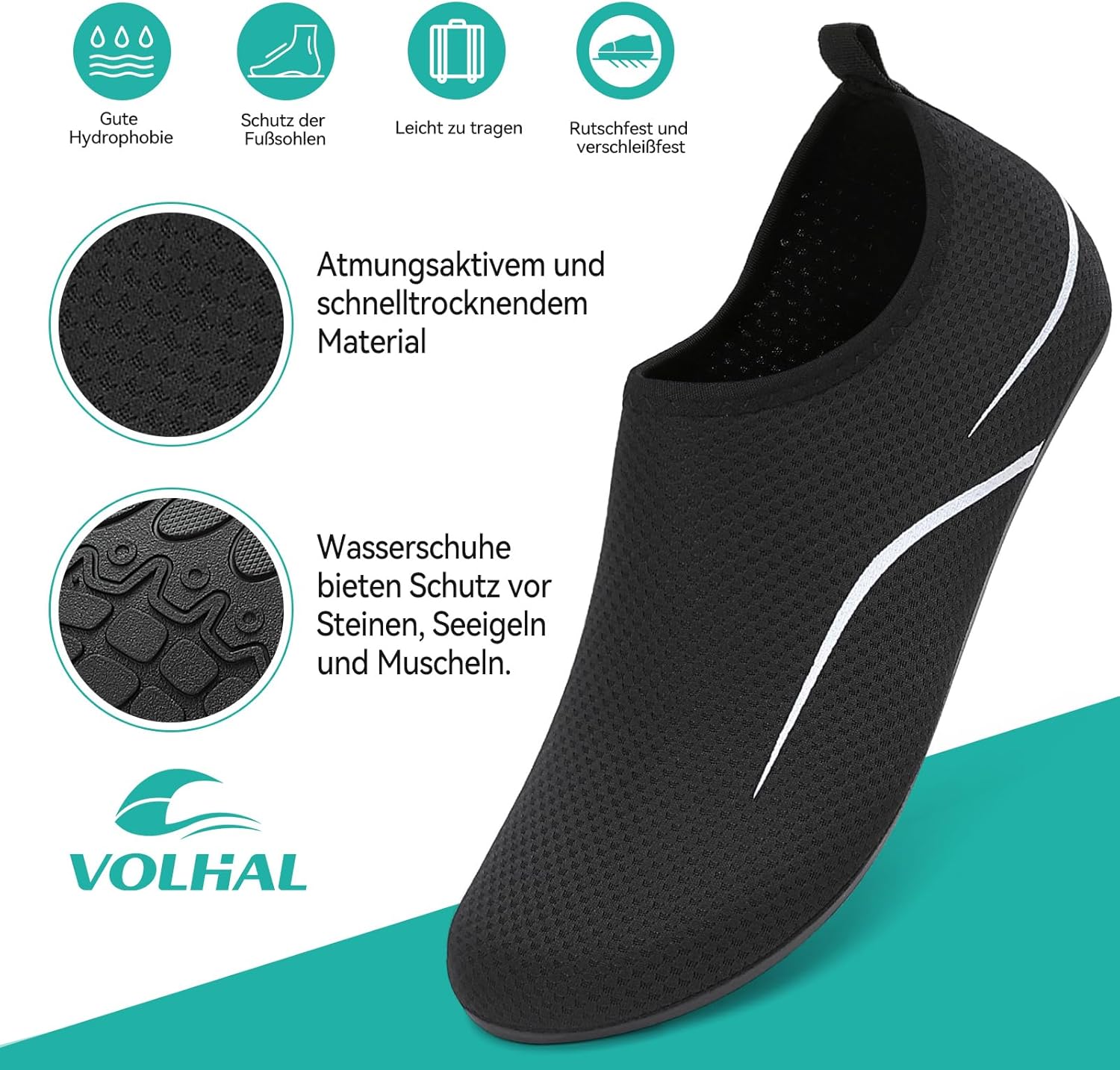 Thumbnail 4 de VOLHAL Badeschuhe & Wasserschuhe für Damen und Herren – schnell trocknend, rutschfest und leicht