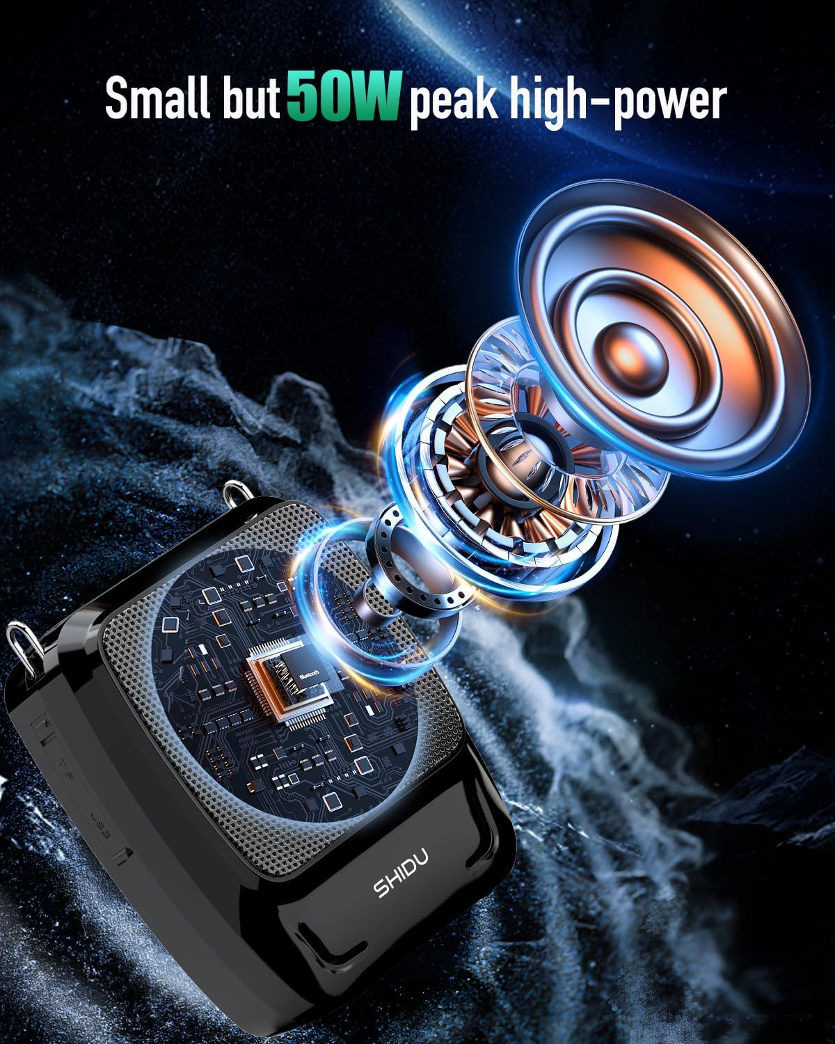 Detalle de SHIDU Voice Amplifier, 5200mAh