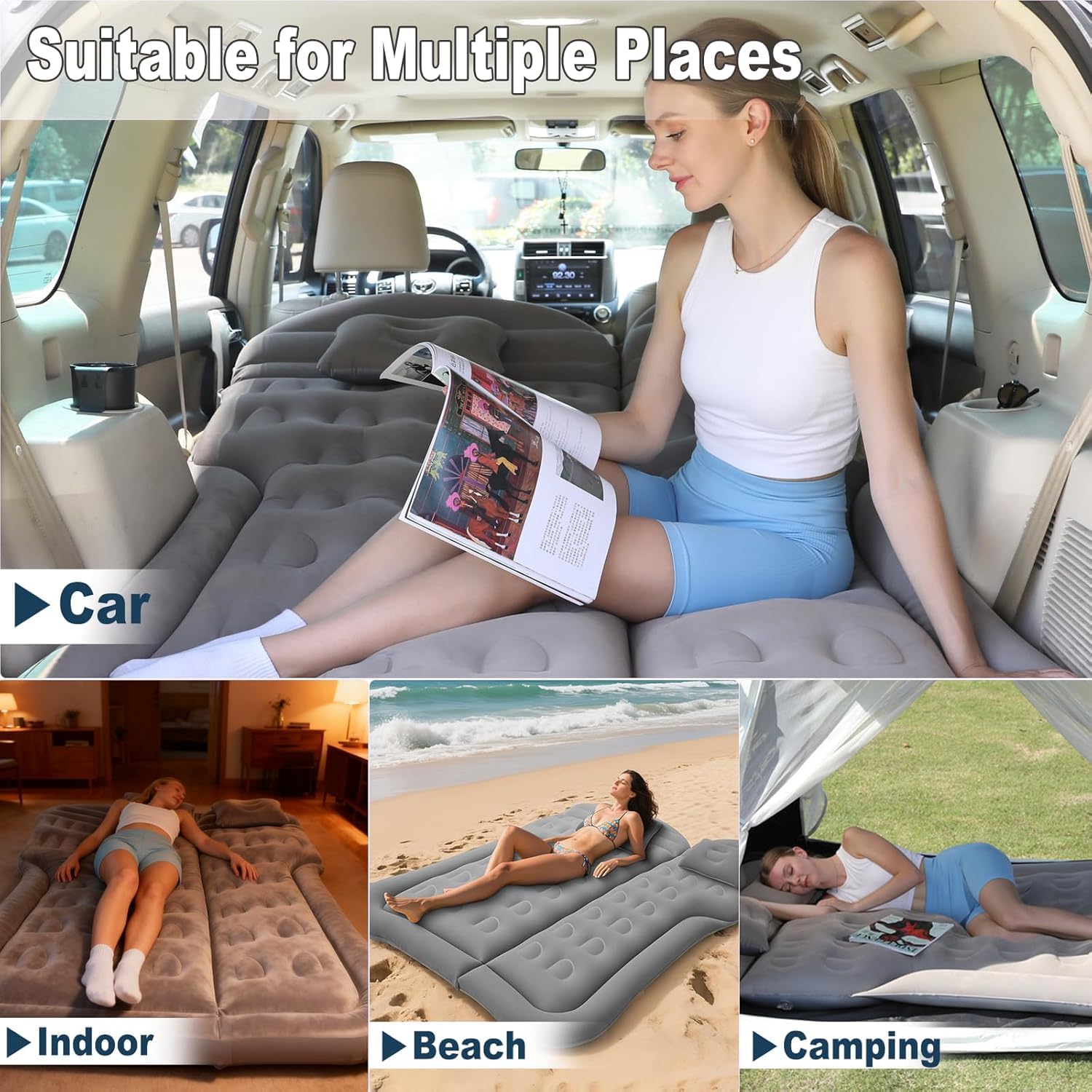 Detalle 2 de SUV car air mattress, flocked PVC