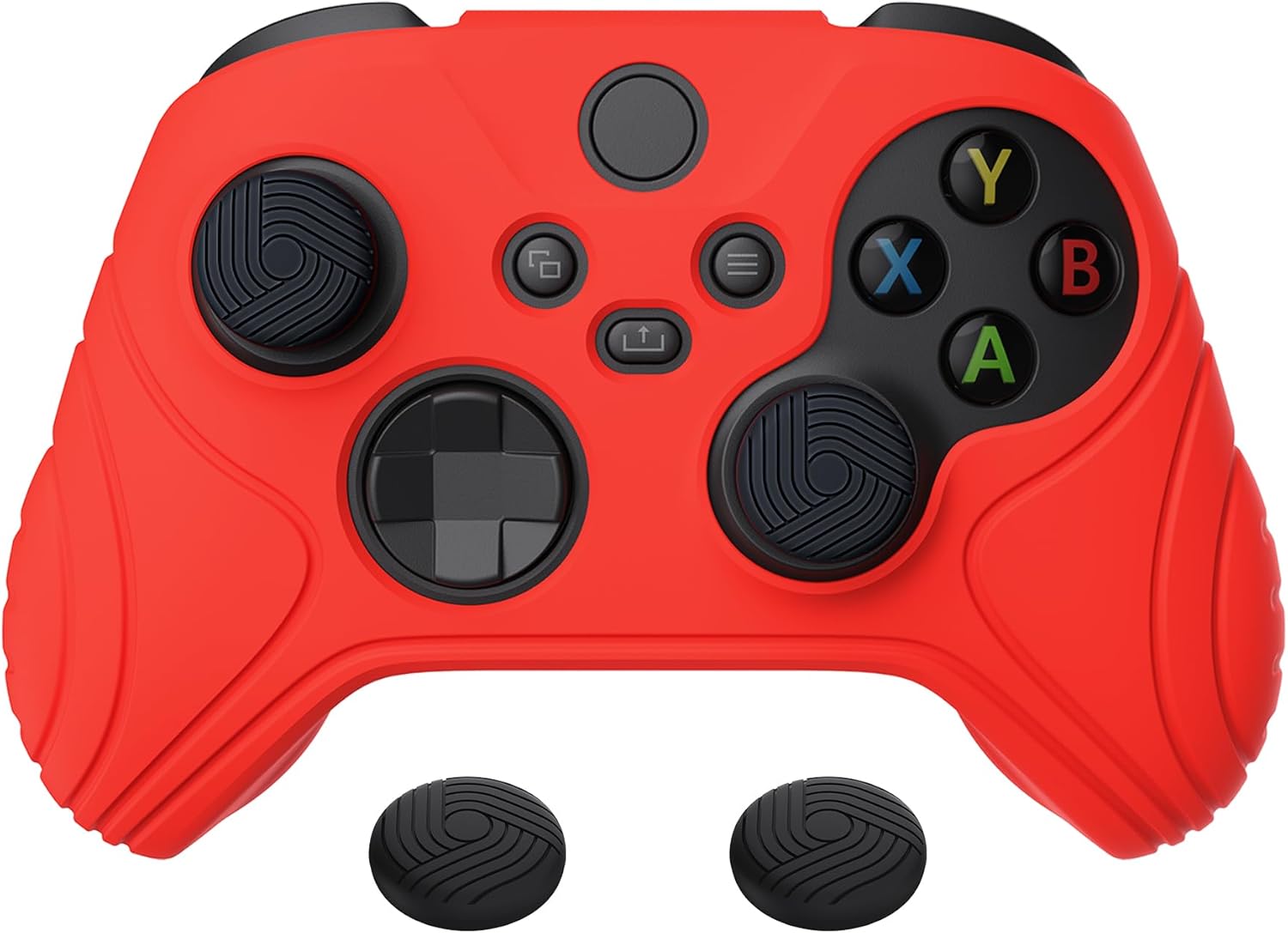 Detalle de eXtremeRate PlayVital Samurai Edition Passion Red Anti-slip Silicone Grip for Xbox Series S/X Controller