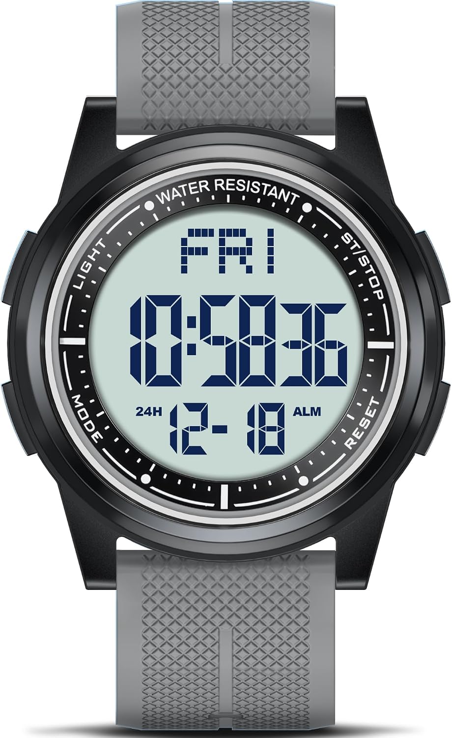 Detalle de WIFORT Mens Watches Waterproof Sports Digital Watch – Ultra-Thin, 5 ATM, Dual Time & Chronograph
