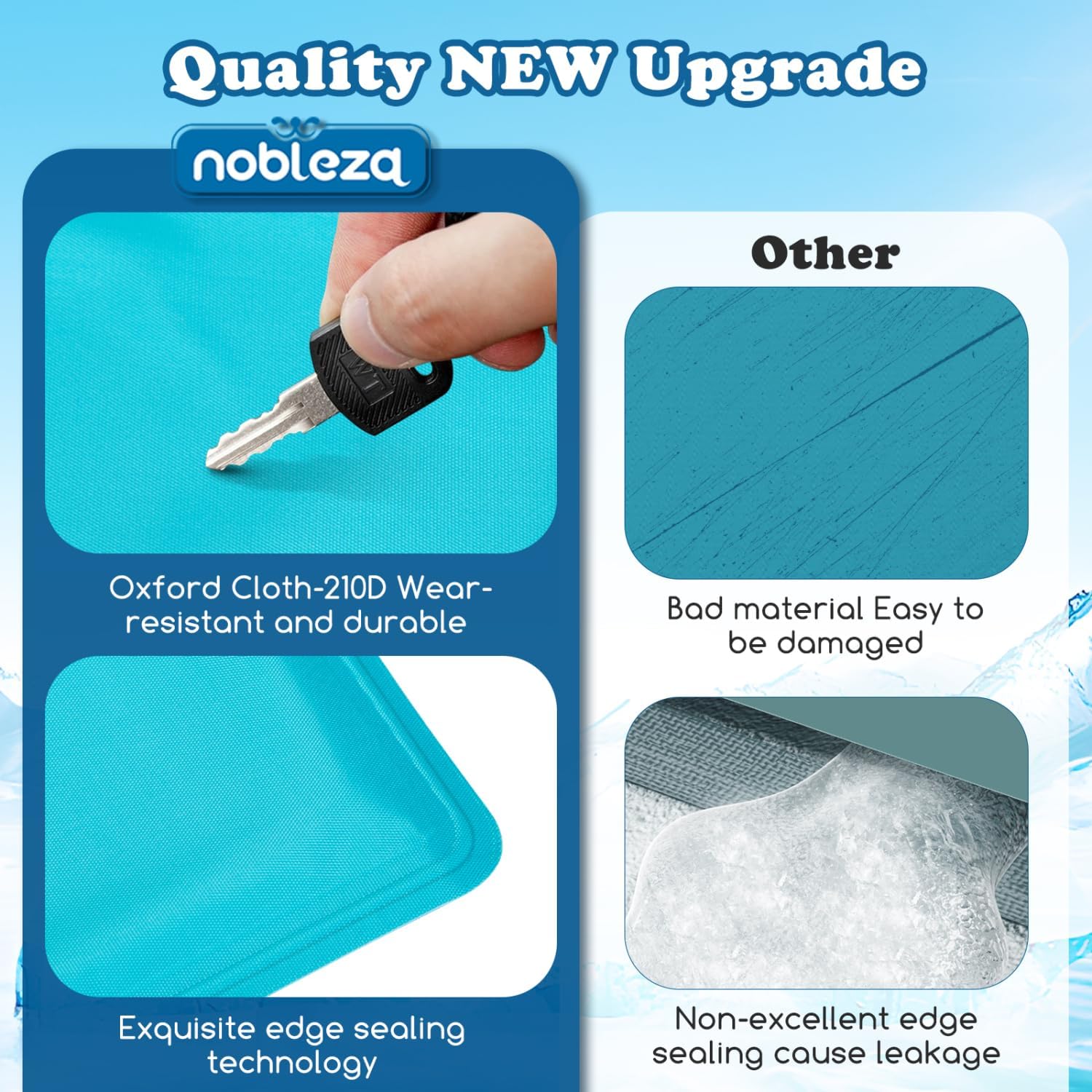 Thumbnail 6 de Tapis rafraîchissant pour chien Nobleza (65x50 cm) en gel non toxique, auto-refroidissant