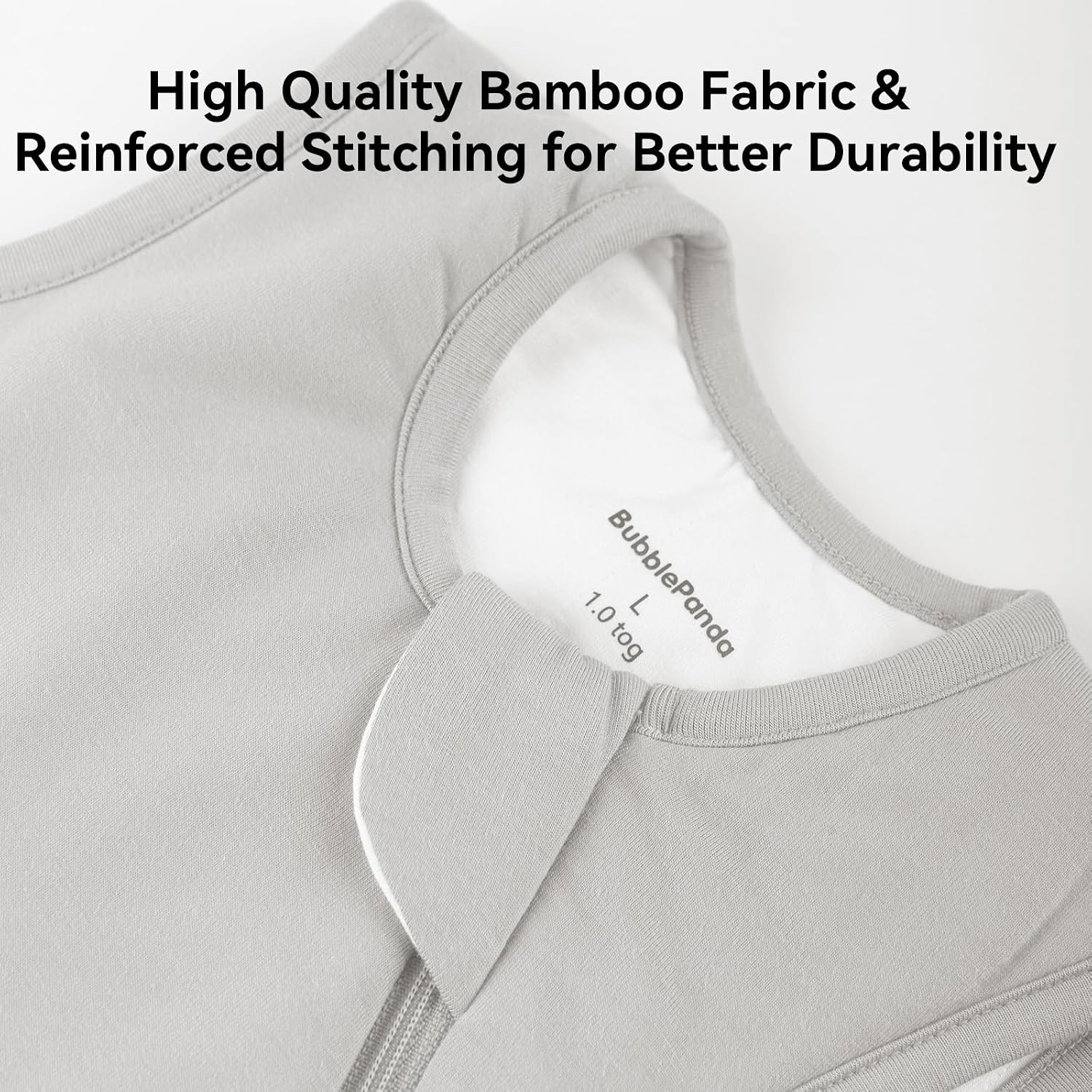 Thumbnail 4 de BubblePanda Rayon Made from Bamboo Sleep Sack (2T–3T, 0.5 Tog) with 2-Way Zipper
