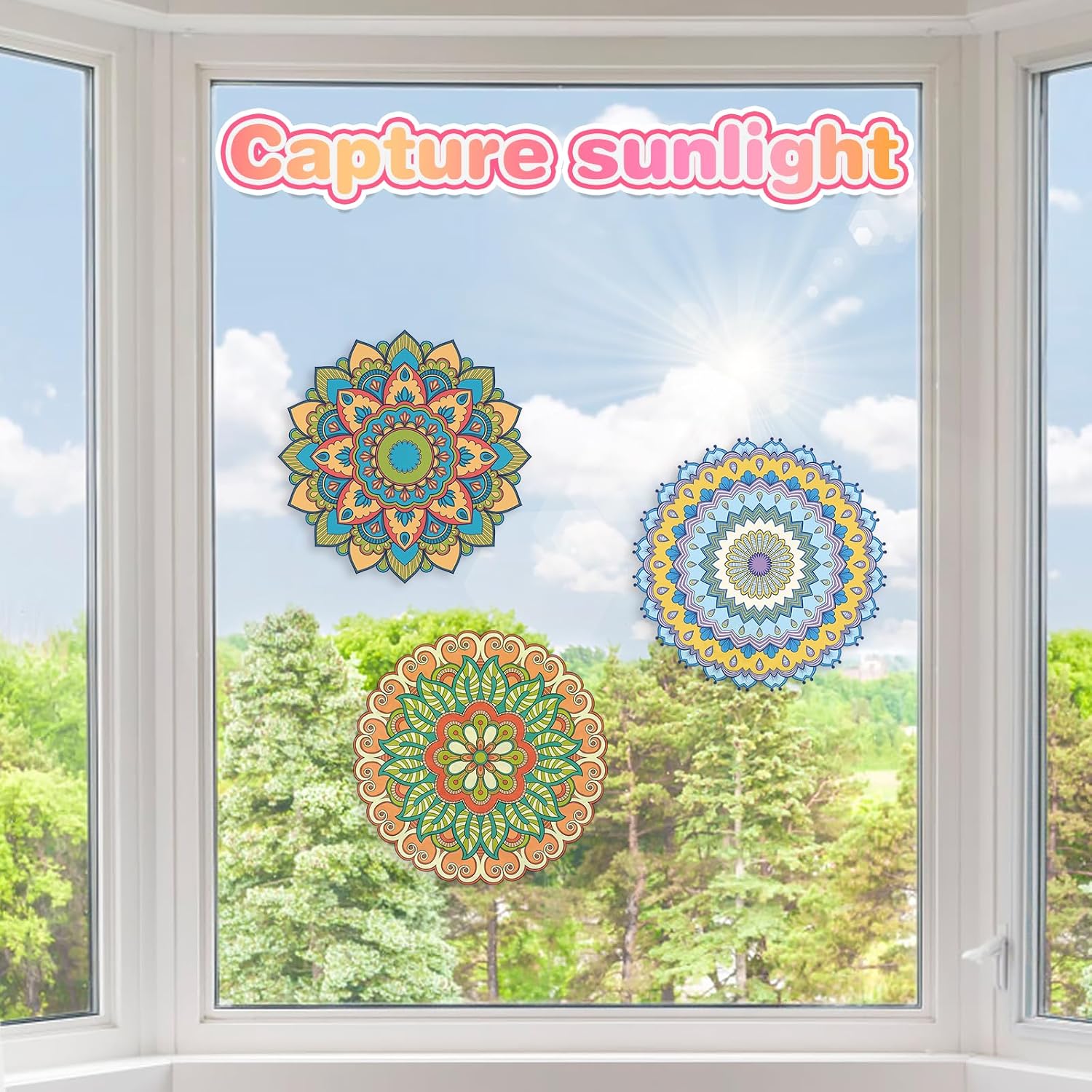 Detalle 2 de WhizWinks DIY Window Art Craft Kit (ages 5–10) – Creative Suncatchers Window Clings with Markers