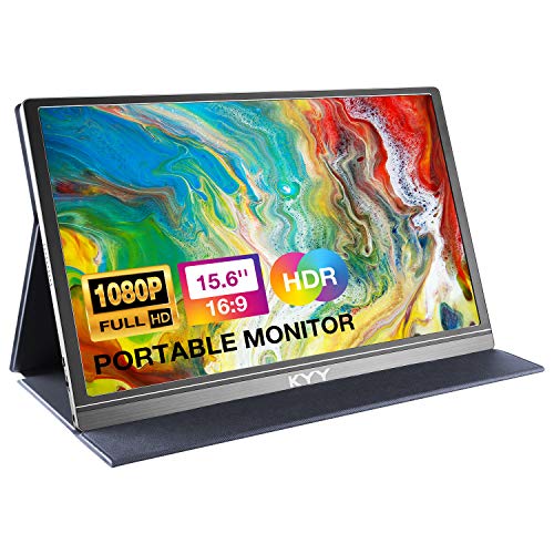 Detalle de KYY Portable Monitor 15.6" 1080P: Slim, versatile screen extender with cover