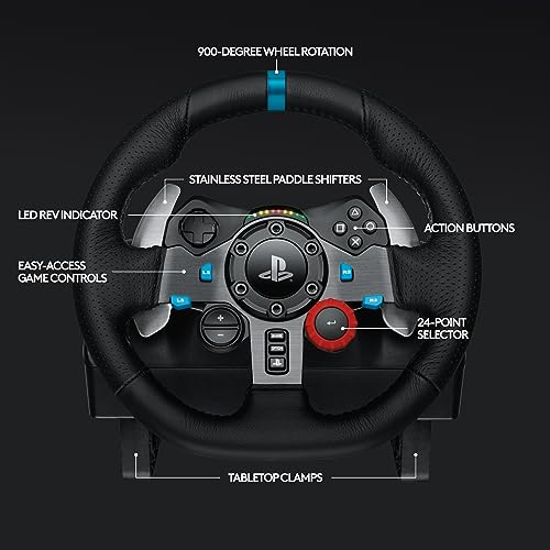 Detalle de Logitech G29 Racing Wheel and Pedals for PS5/PS4/PC