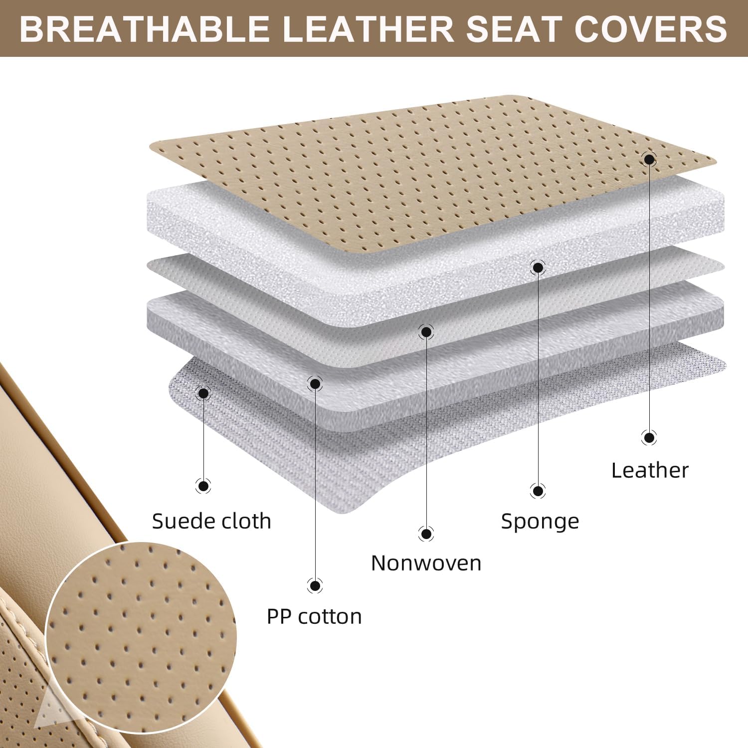 Thumbnail 4 de TINRAIYANG Car Seat Covers Full Set 3-Piece