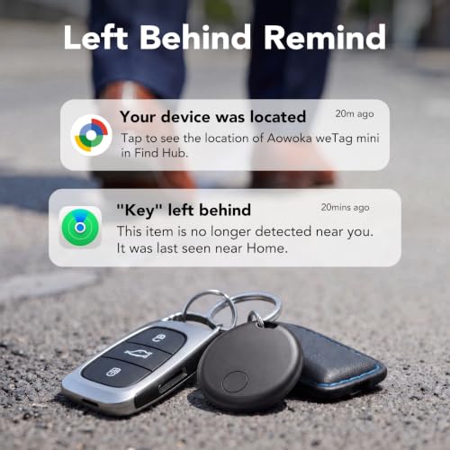 Detalle 2 de aowoka Smart Tracker Tags 4 pezzi per Android & iOS: localizzazione Bluetooth senza abbonamento