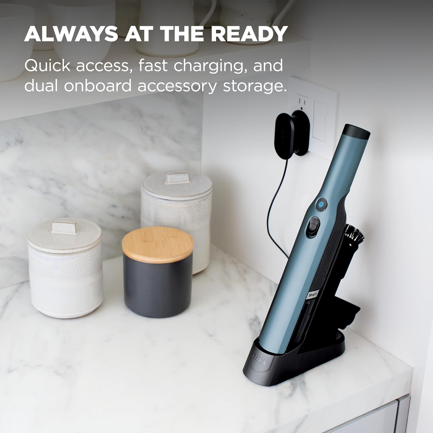 Thumbnail 1 de Shark WV201BLBRN WandVac Cordless Hand Vac (1.4 lbs) with Charging Dock in Cove Blue