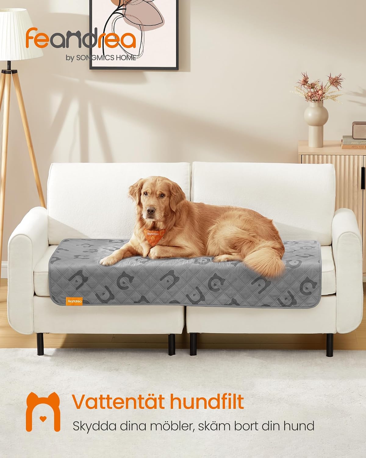 Thumbnail 1 de FEANDREA PPB024GD01 hundfilt, vattentät och halkfri, 135 x 76 cm