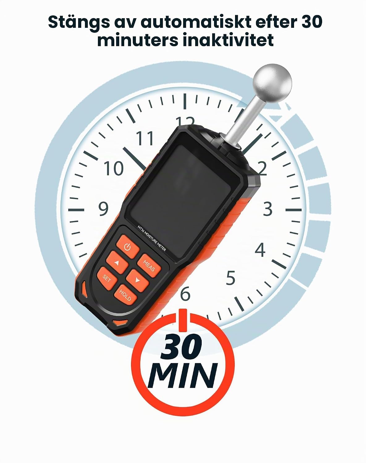 Thumbnail 5 de ROVLAK MT36 fuktmätare utan stift med 40 mm mätdjup och färgskärm