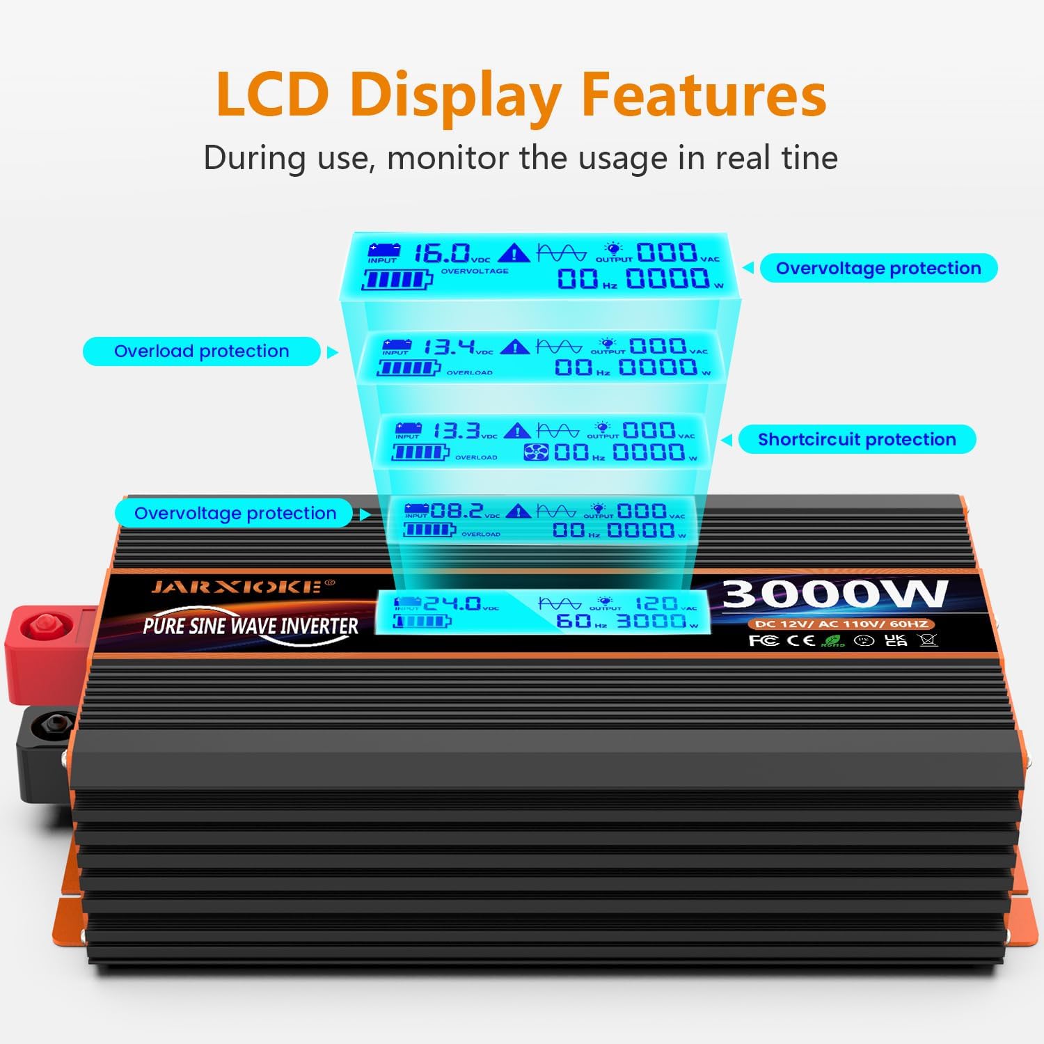 Detalle 2 de 3000W Pure Sine Wave Inverter 🔌