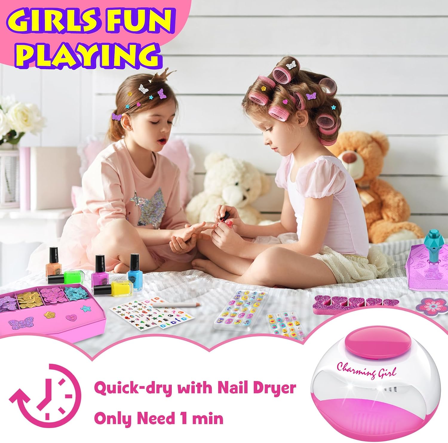 Thumbnail 3 de LemonDream Kids Nail Polish Sets – Fun, Safe DIY Nail Art Kit for Girls Aged 7–12