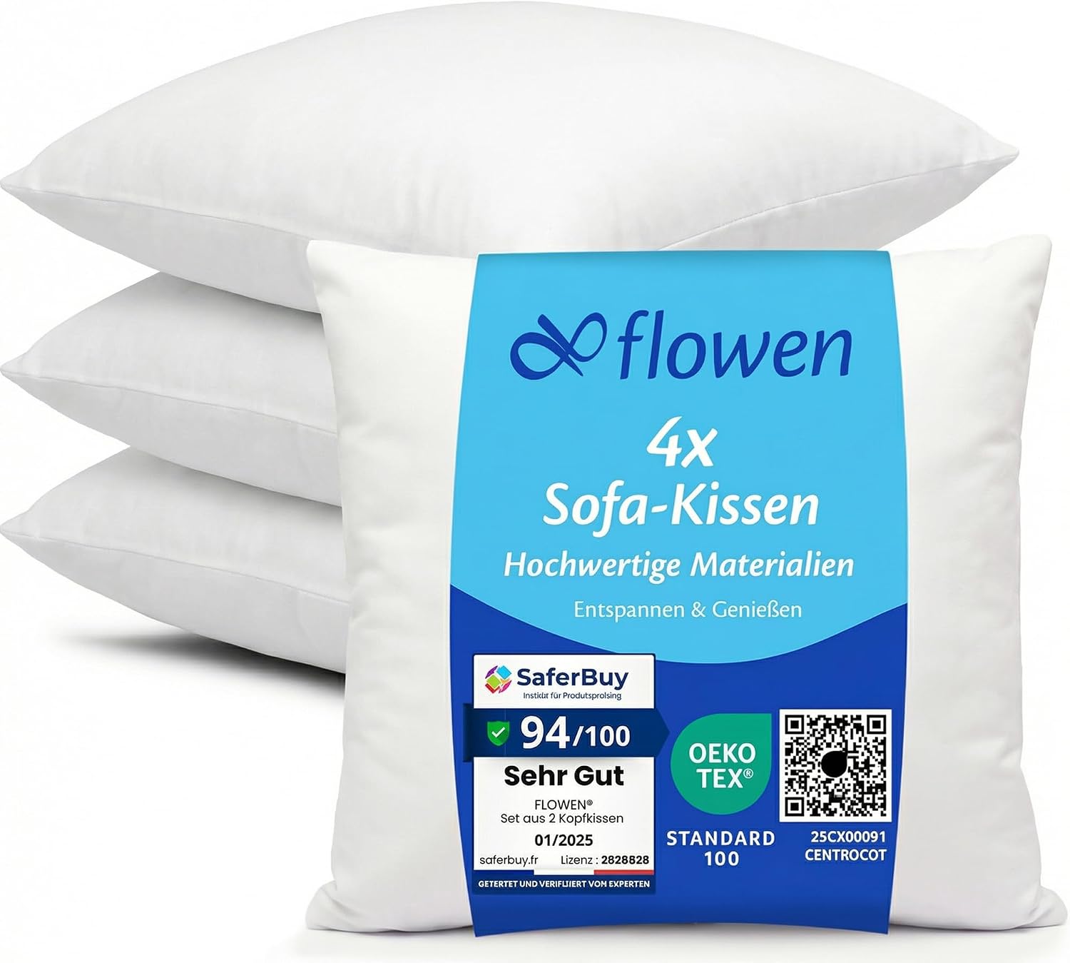 Flowen Kissen 40x40 4er Set