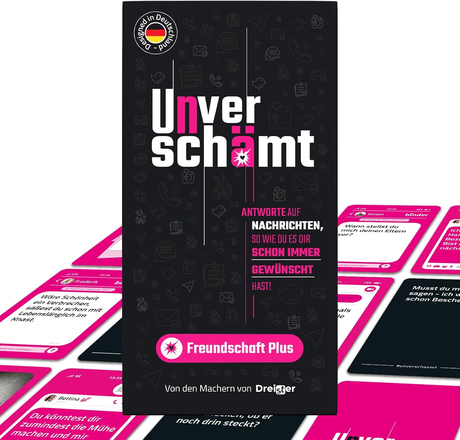Detalle de Dreister UNVERSCHÄMT Freundschaft Plus mit 480 Karten 🎲