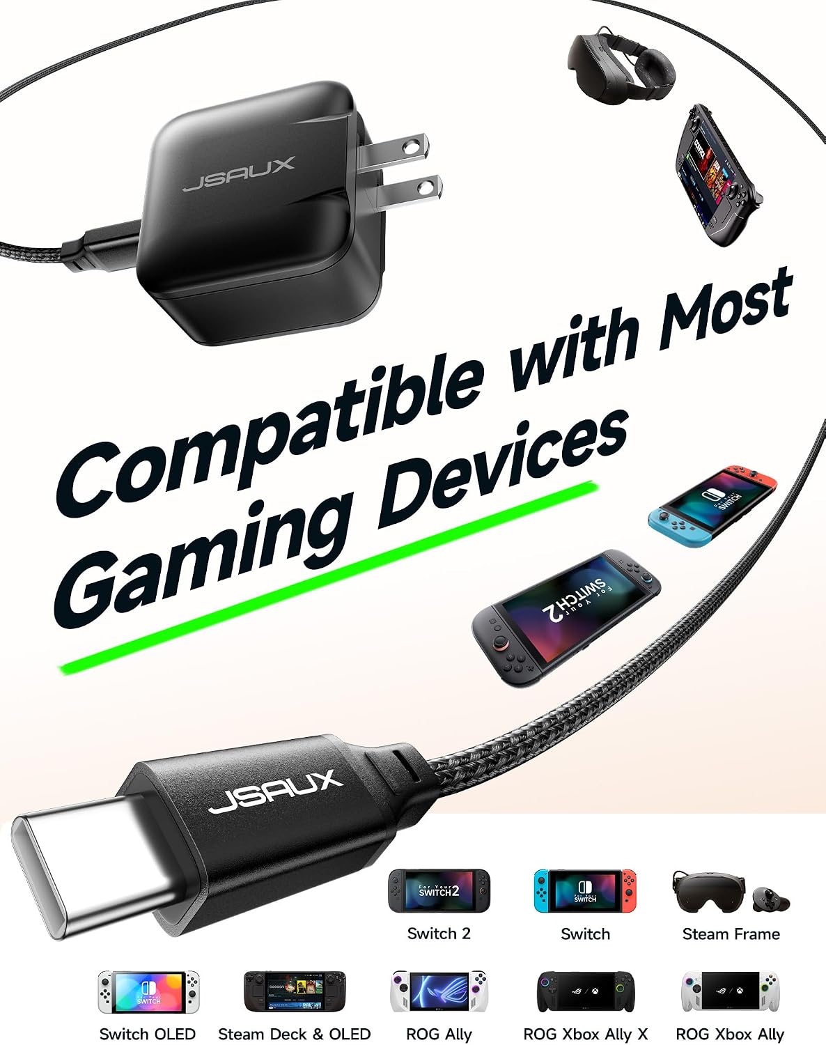 Thumbnail 4 de JSAUX 65W USB‑C Charger for Nintendo Switch 2