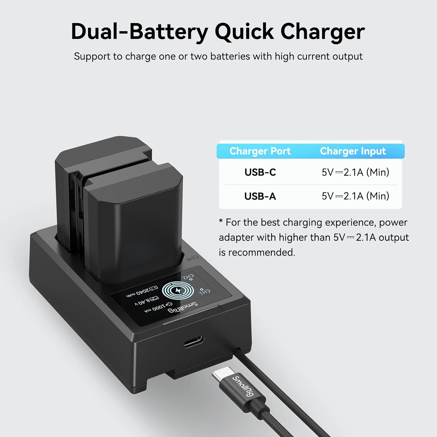 Detalle 2 de SMALLRIG 3824B batterie NP-FZ100 2040 mAh