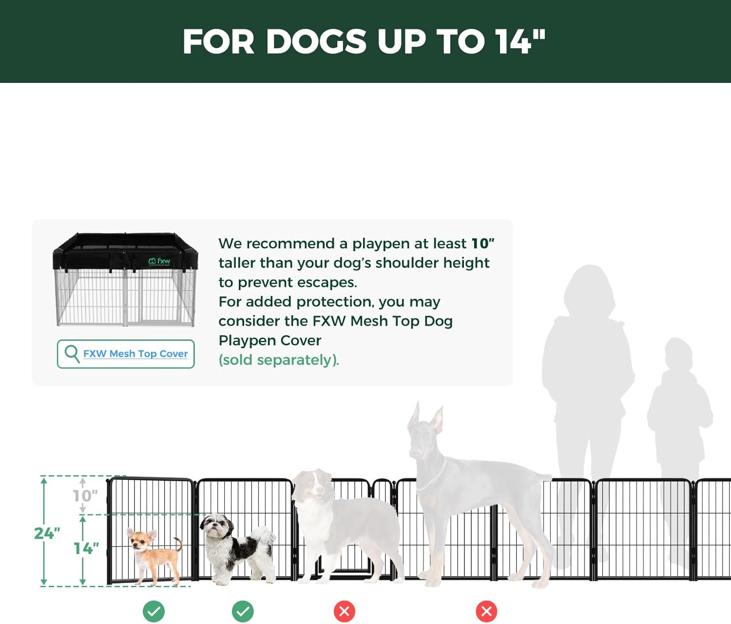 Detalle 2 de FXW Homeplus Unleashed 24" Indoor Dog Playpen