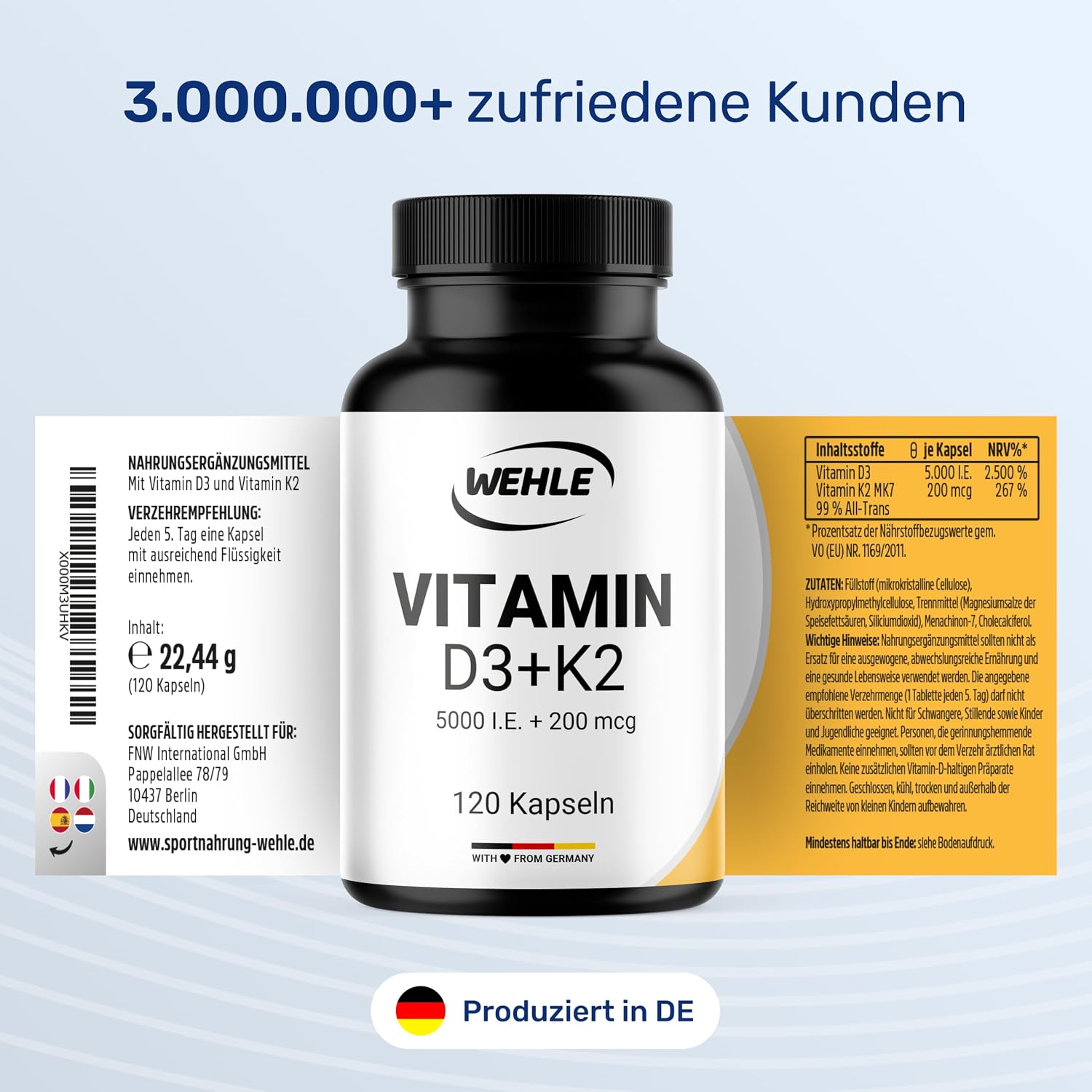 Thumbnail 4 de Wehle Sports Vitamin D3 K2 120 Kapseln 💊
