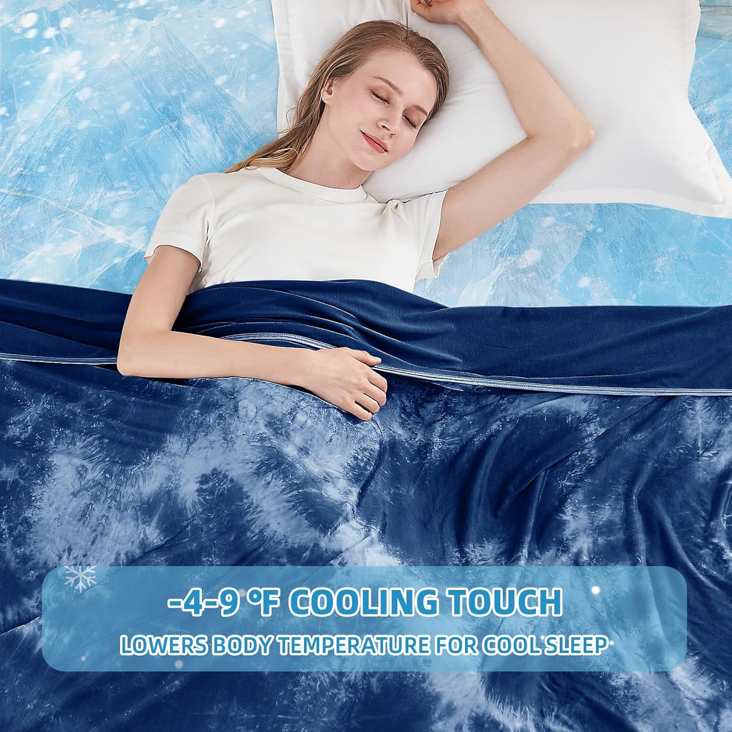 Detalle 2 de inhand Cooling Blanket Queen Size (90"x90") cooling blanket for hot sleepers