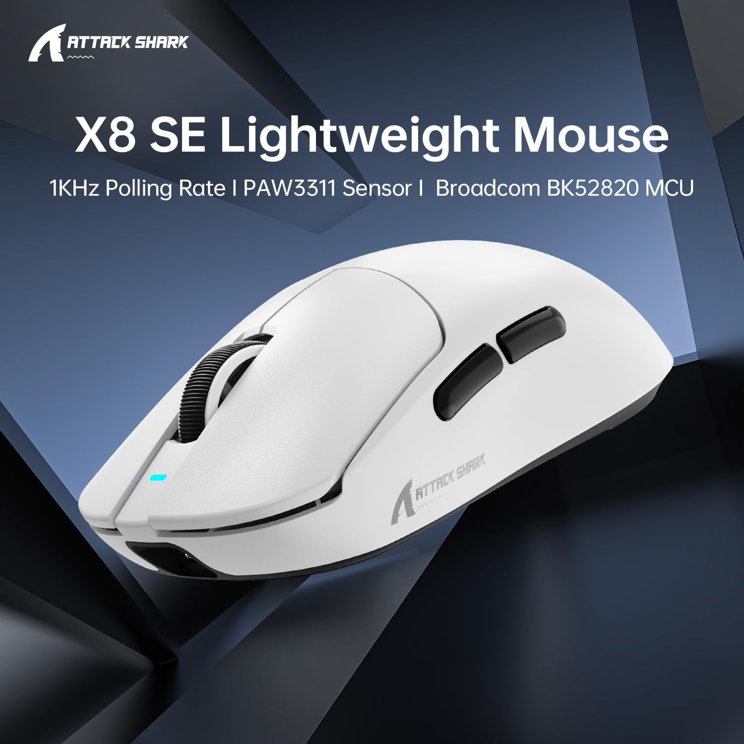 Thumbnail 5 de ATTACK SHARK X8SE Gaming-Maus für große Hände (55 g) – PixArt PAW3311, Tri-Mode BT/2.4G/Kabel, bis 25.000 DPI
