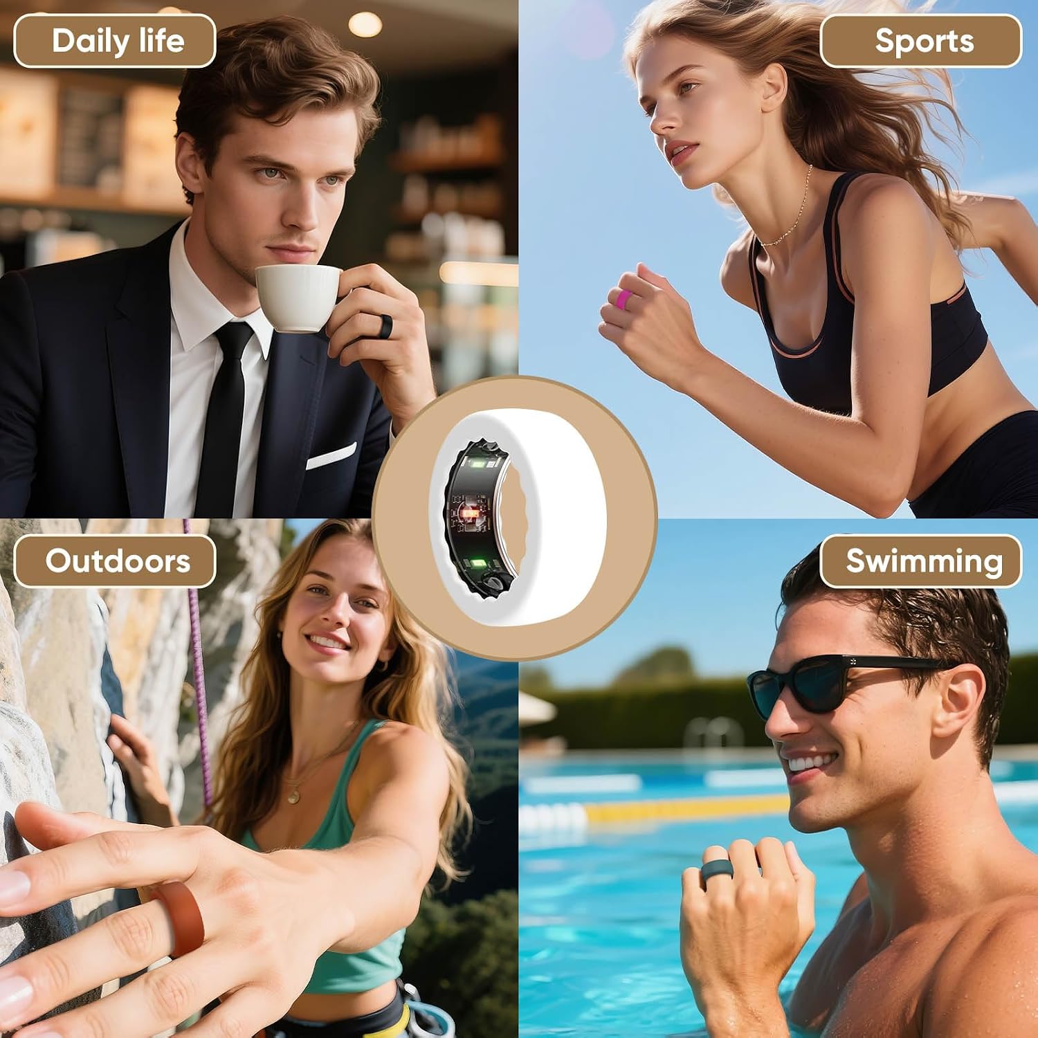 Detalle de BO&DQQ Silicone Ring Protector 10-Pack