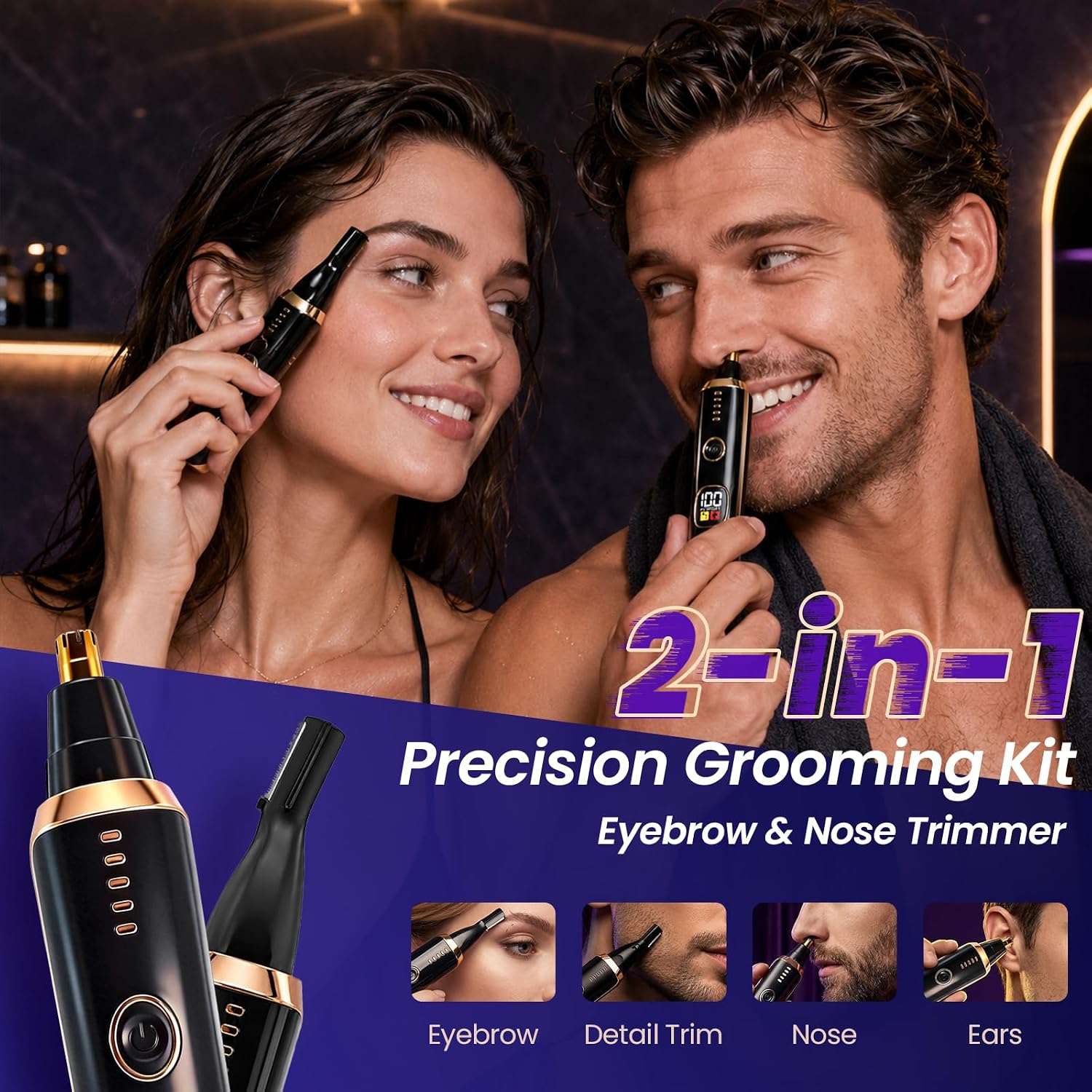 Detalle de Yunmiss Facial Hair Trimmer, 2-in-1