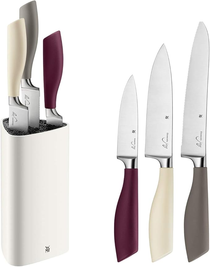 Detalle de WMF Elements Joy - Juego de Cuchillos y Bloque 🍴