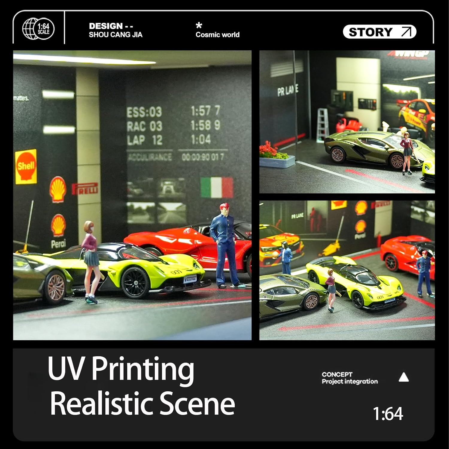 Detalle 2 de Kivcmds Diecast Car Display Case for 1:64 Models