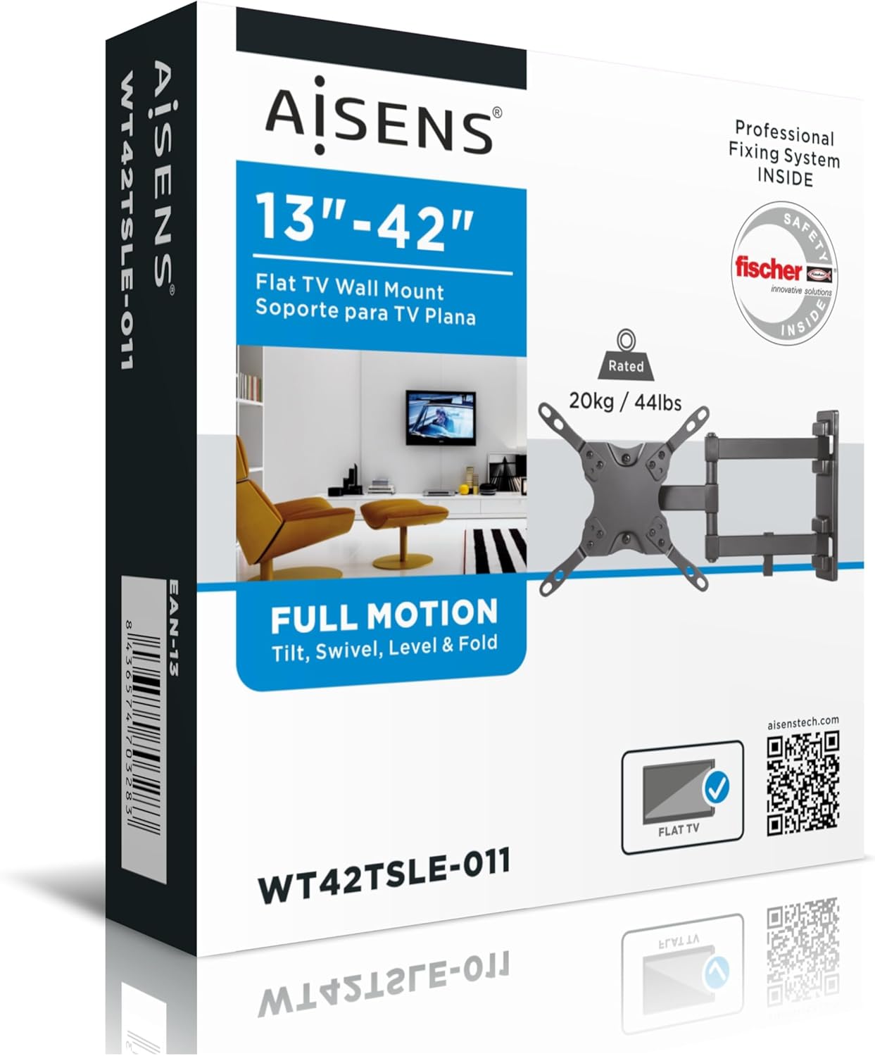 Thumbnail 1 de aisens WT42TSLE-011 Eco Halterung für Monitor/TV (13–42 Zoll, schwarz) schwenkbar und neigbar bis 20 kg