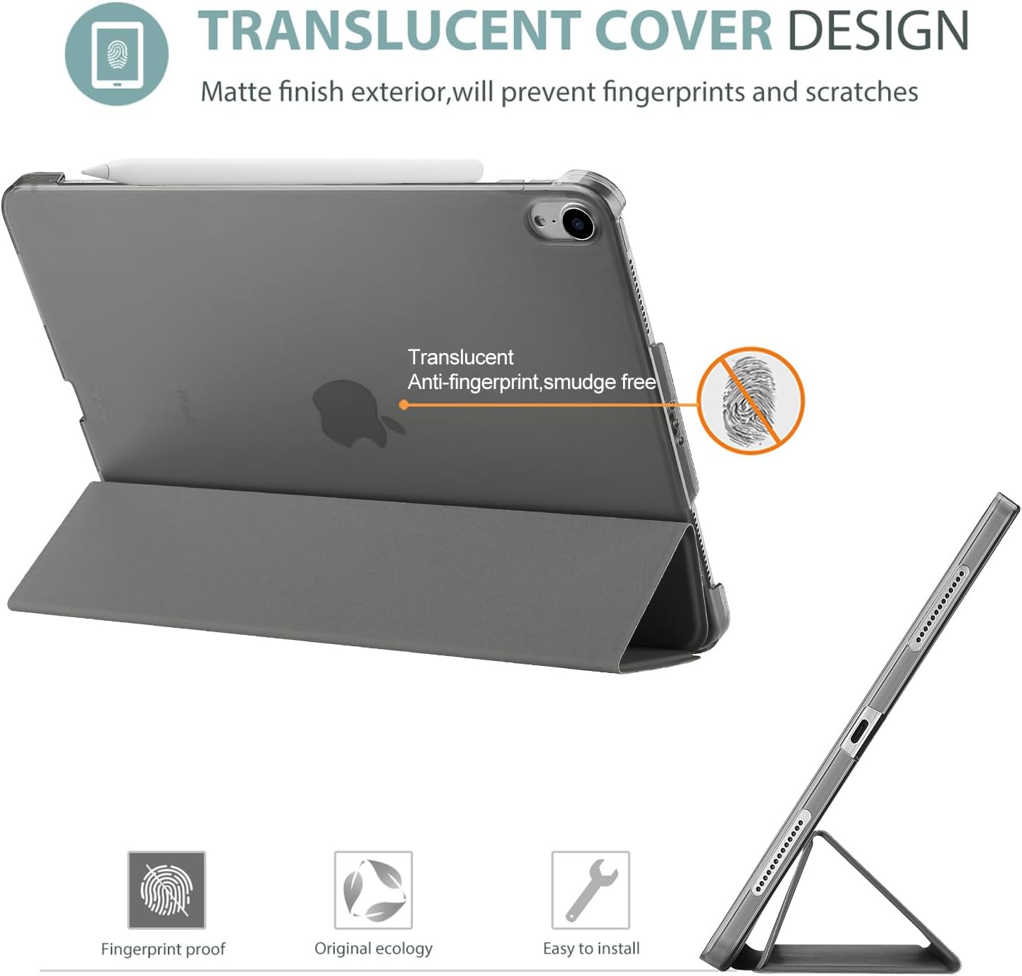 Detalle 2 de ProCase Hülle für iPad Air 11 Zoll M4/M3/M2 (2026/2025/2024) – Grau