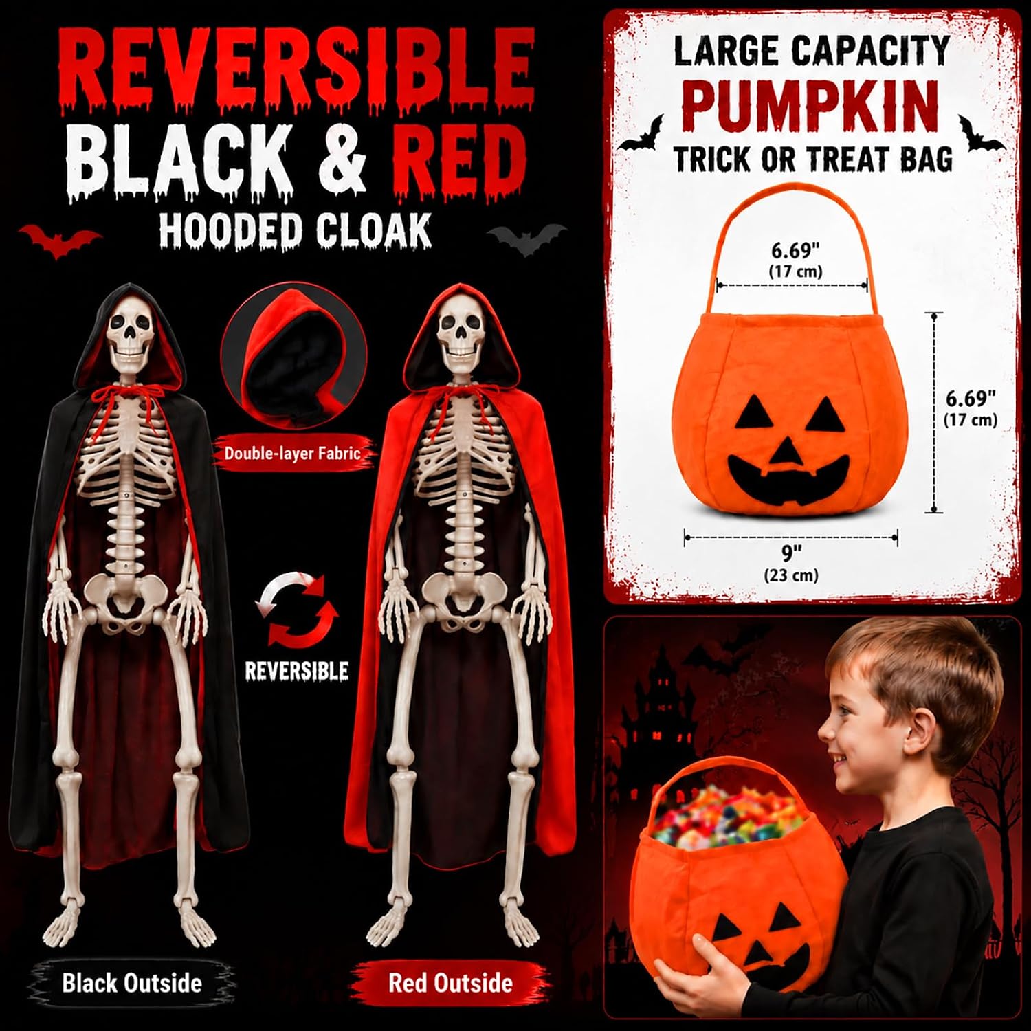 Detalle 1 de Halloween Skeleton Decoration, 3-Foot