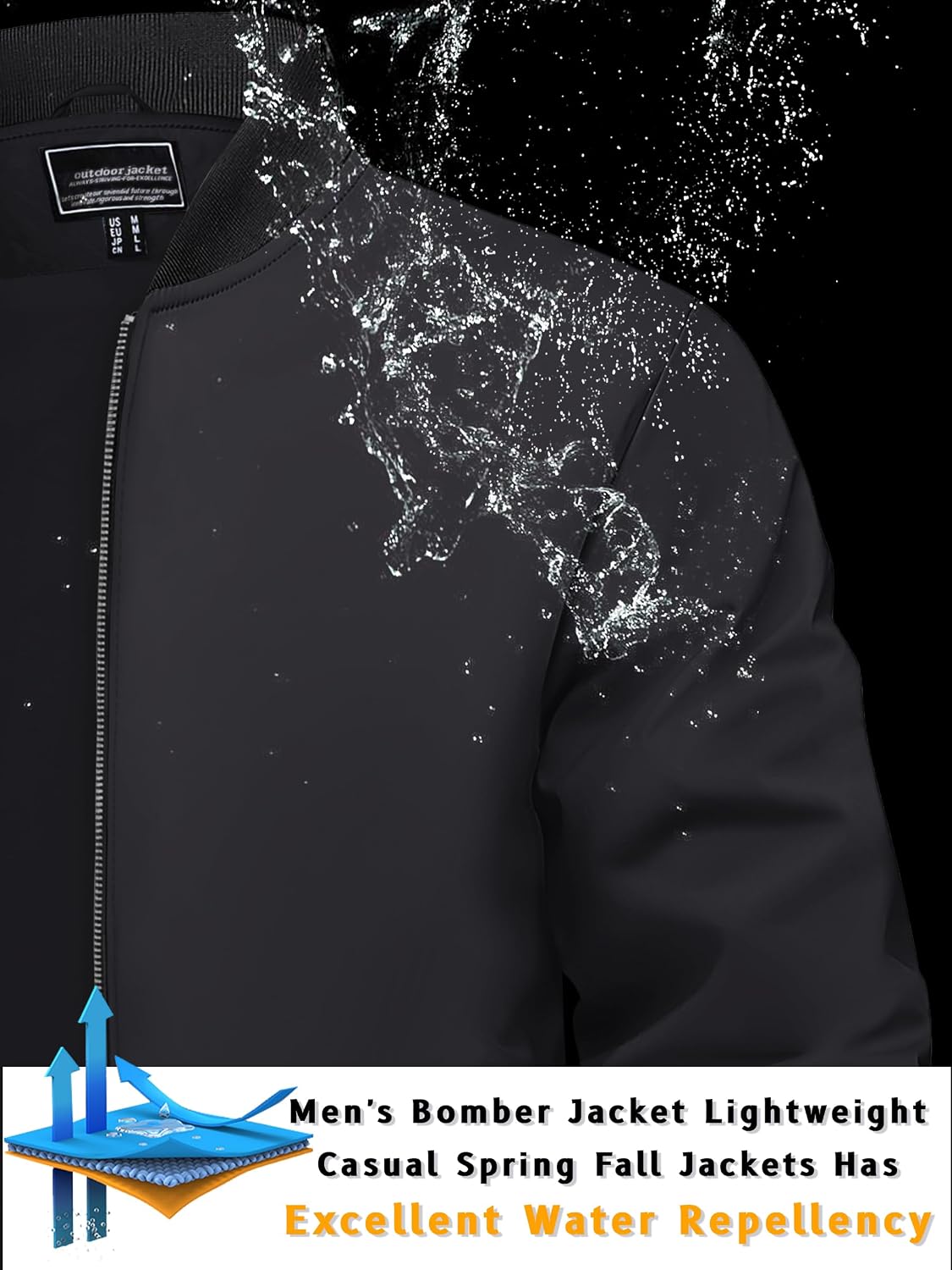 Detalle de TACVASEN Giacca Slim Summer leggera