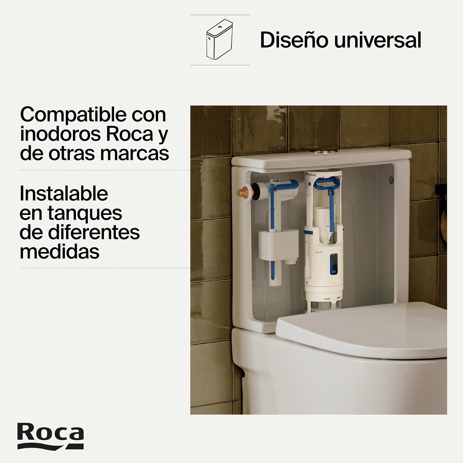 Detalle 2 de Roca A822505500 Mecanismo de doble descarga PLUS