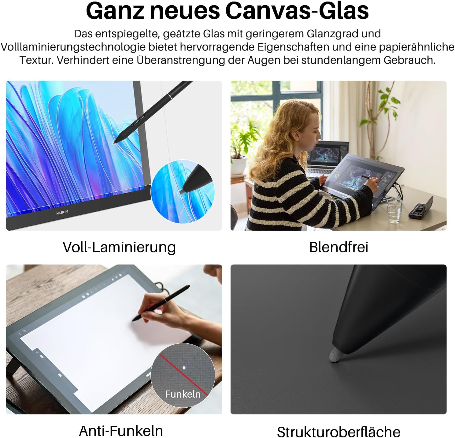 Detalle 2 de HUION Kamvas Pro 19 4K Grafiktablett mit Display (18,4 Zoll) und Touchscreen