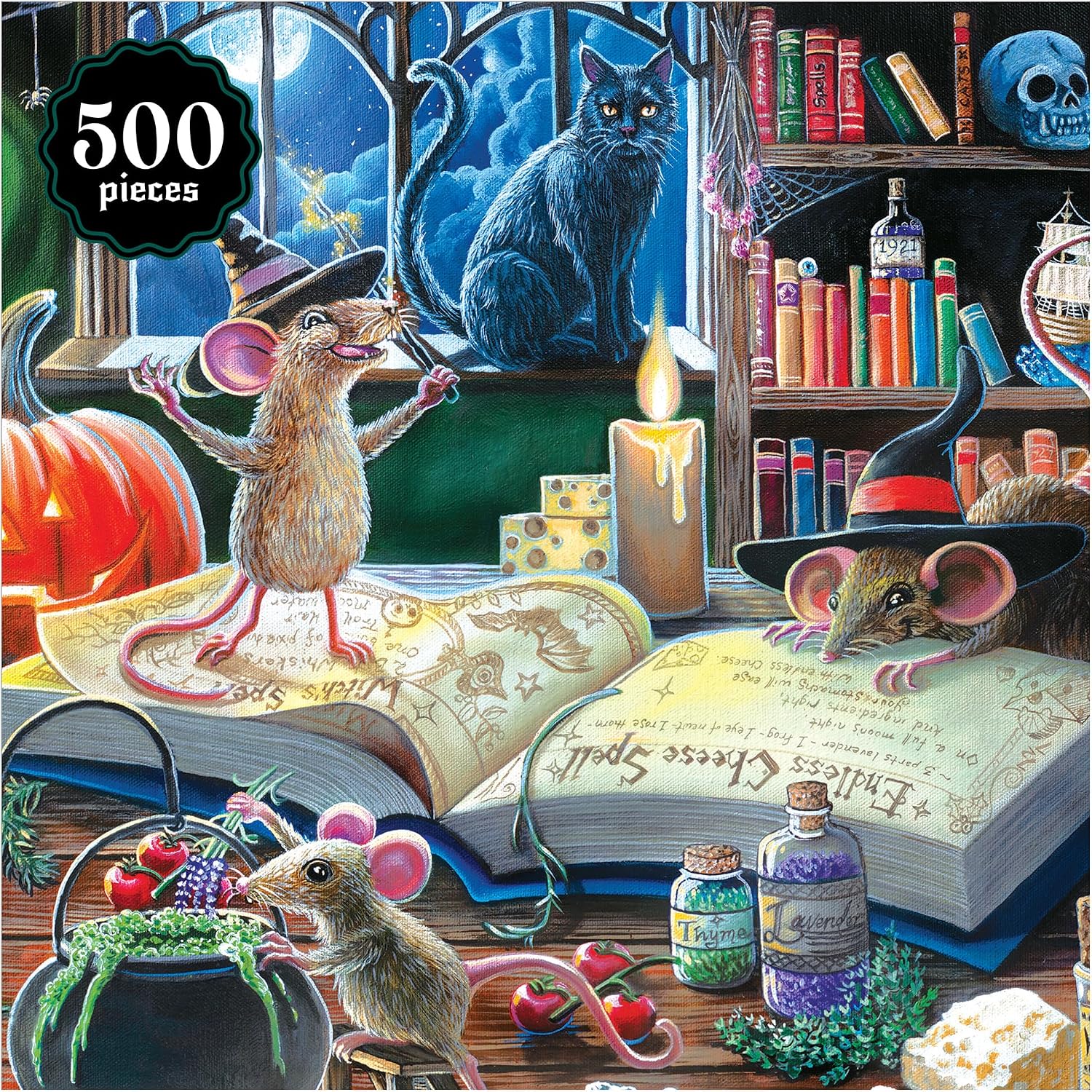 Detalle 2 de RoseArt Halloween Jigsaw Puzzle 500 Pieces