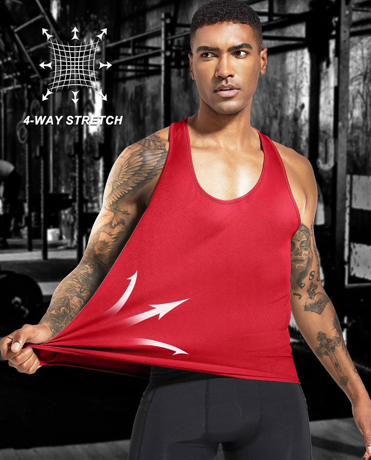 Thumbnail 2 de Boyzn Men's Y-Back Workout Tank Tops (1 or 3 Pack) – Breathable Muscle Vest for Gym and Running