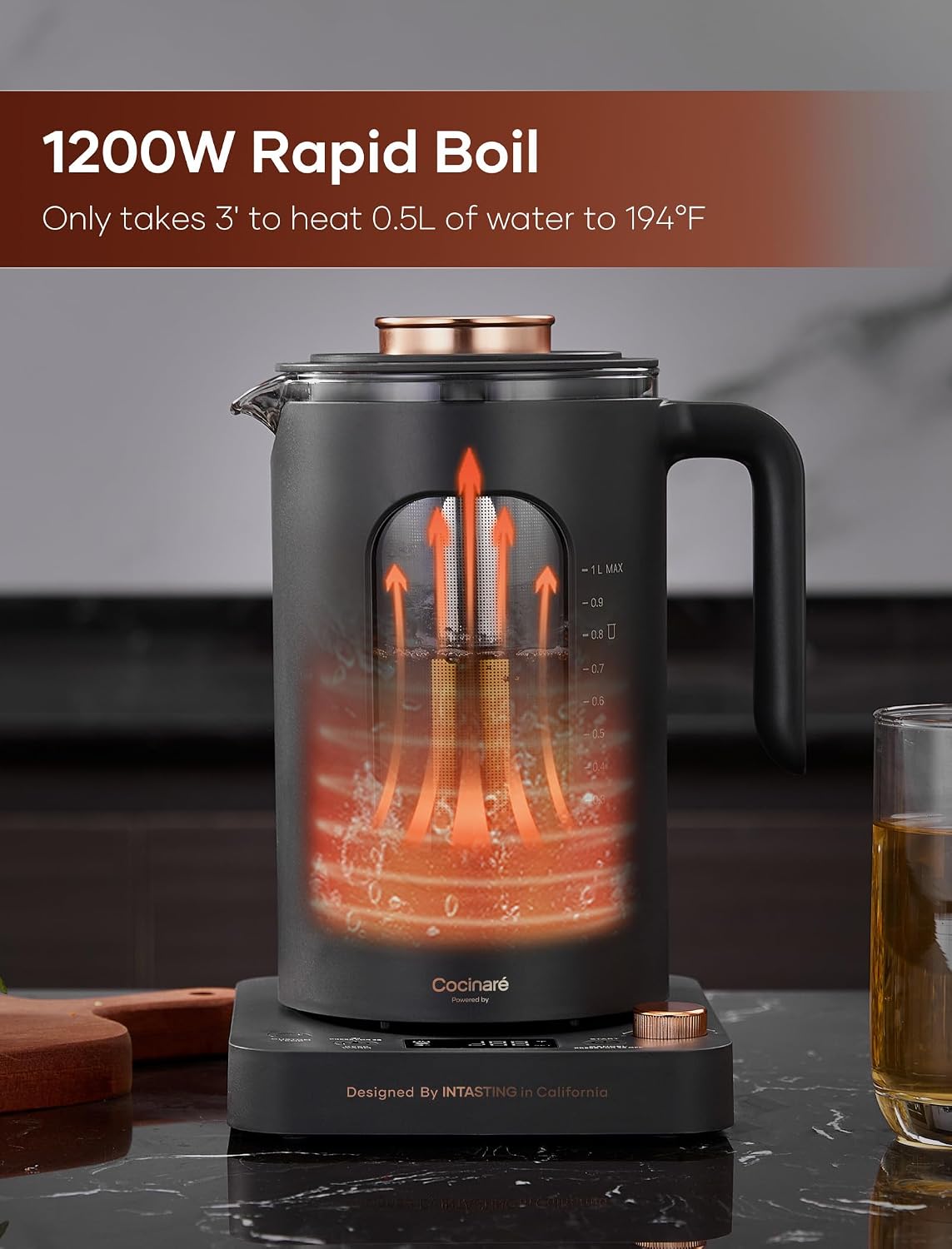 Thumbnail 3 de INTASTING Glass Electric Kettle 1 L 🍵