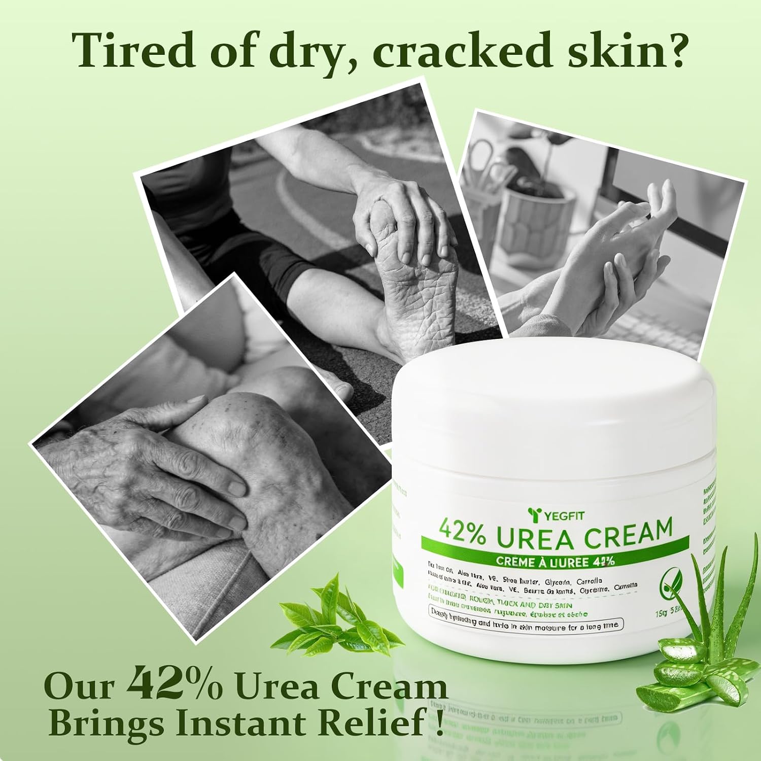 Thumbnail 6 de Yegfit Urea Foot Cream, 150 g Moisturizer with Shea Butter and Aloe Vera
