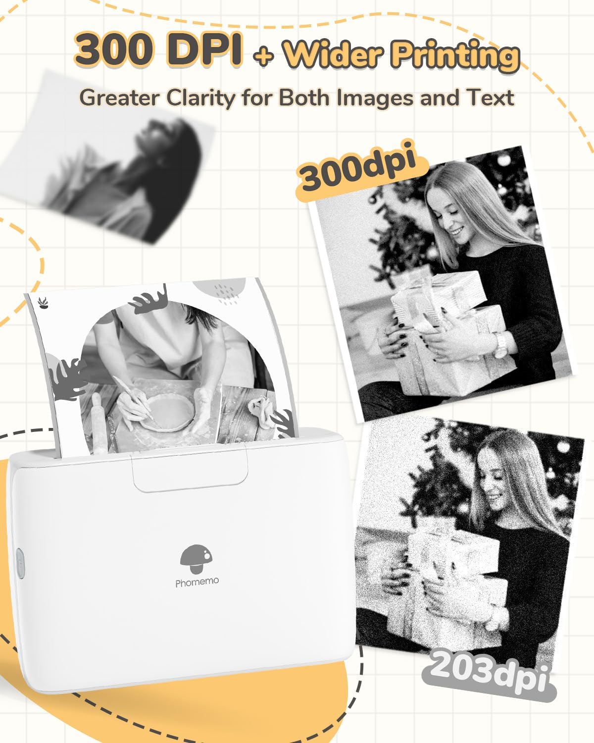 Thumbnail 3 de Phomemo M04S stampante termica portatile 110 mm con Bluetooth (304 dpi) per iPhone e Android