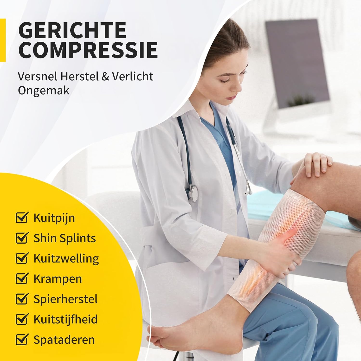 Thumbnail 6 de CAMBIVO CFS10 compressiekousen zonder voet voor kuitondersteuning